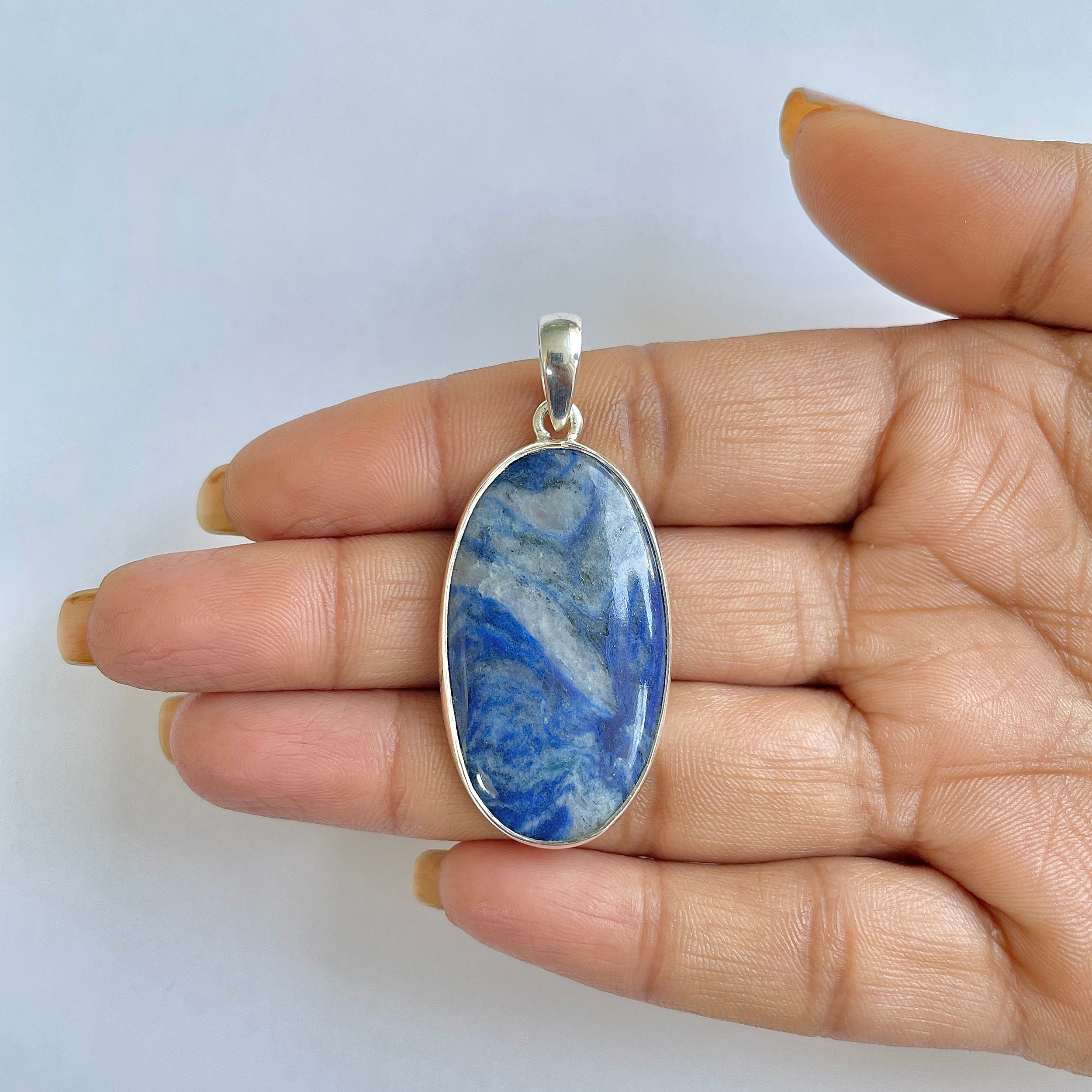 Blue Quartz Pendant-(BQZ-1-18)