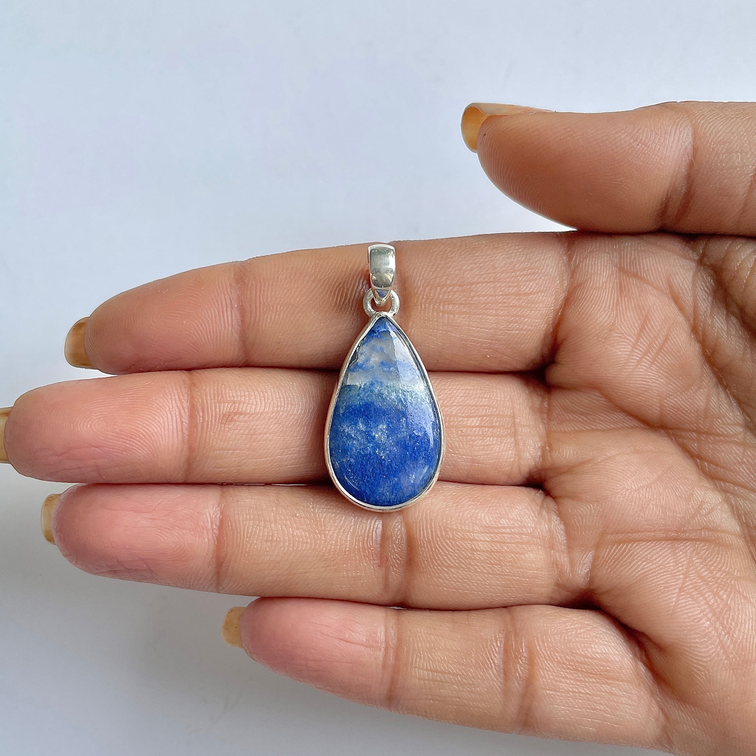 Blue Quartz Pendant-(BQZ-1-22)