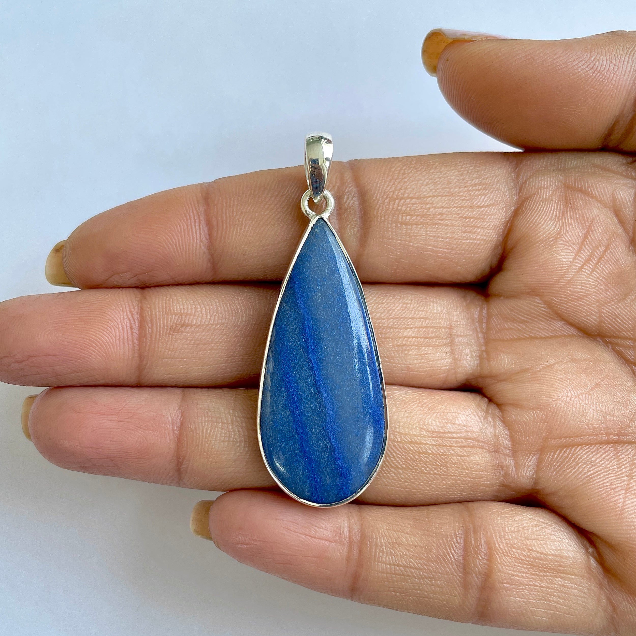 Blue Quartz Pendant-(BQZ-1-3)