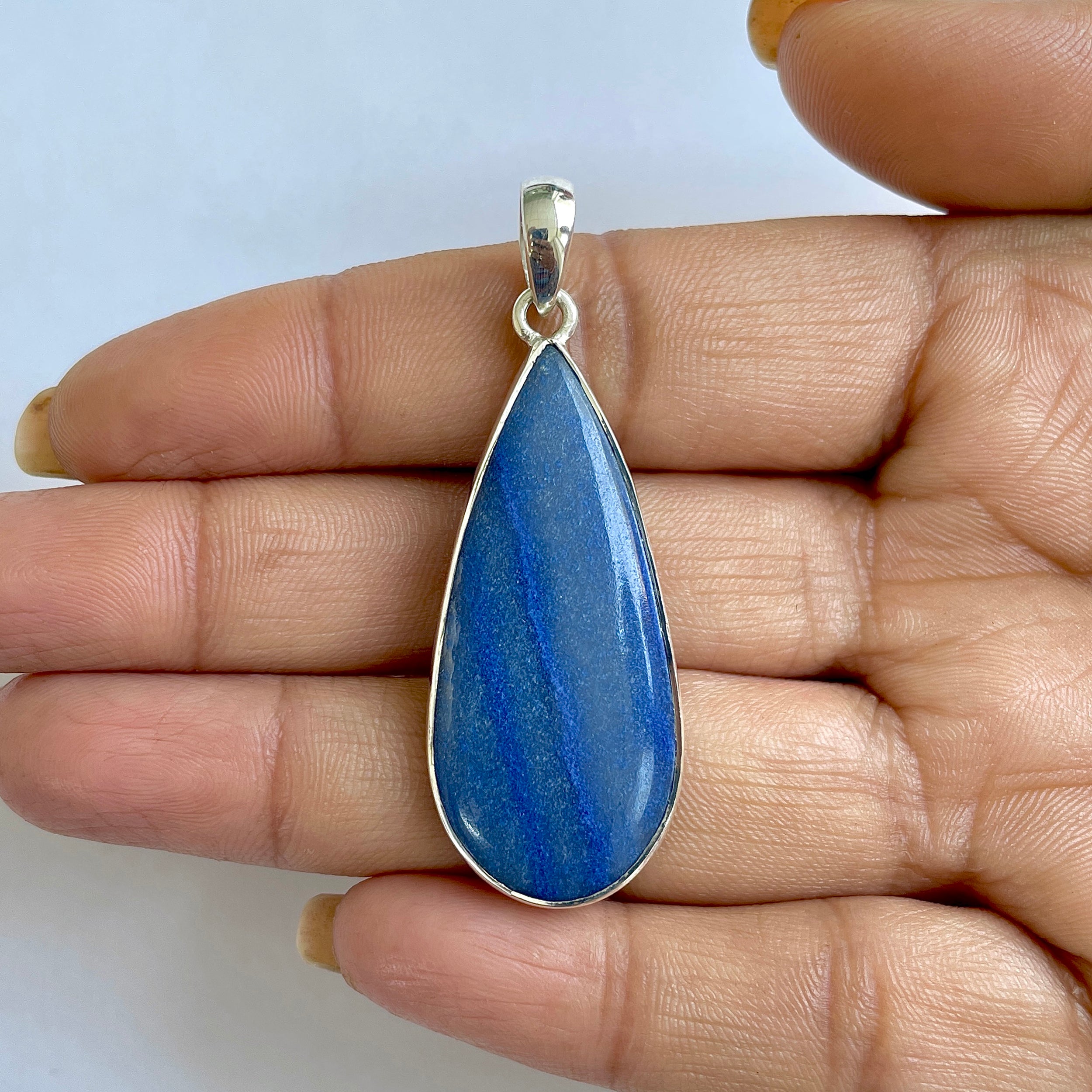 Blue Quartz Pendant-(BQZ-1-3)