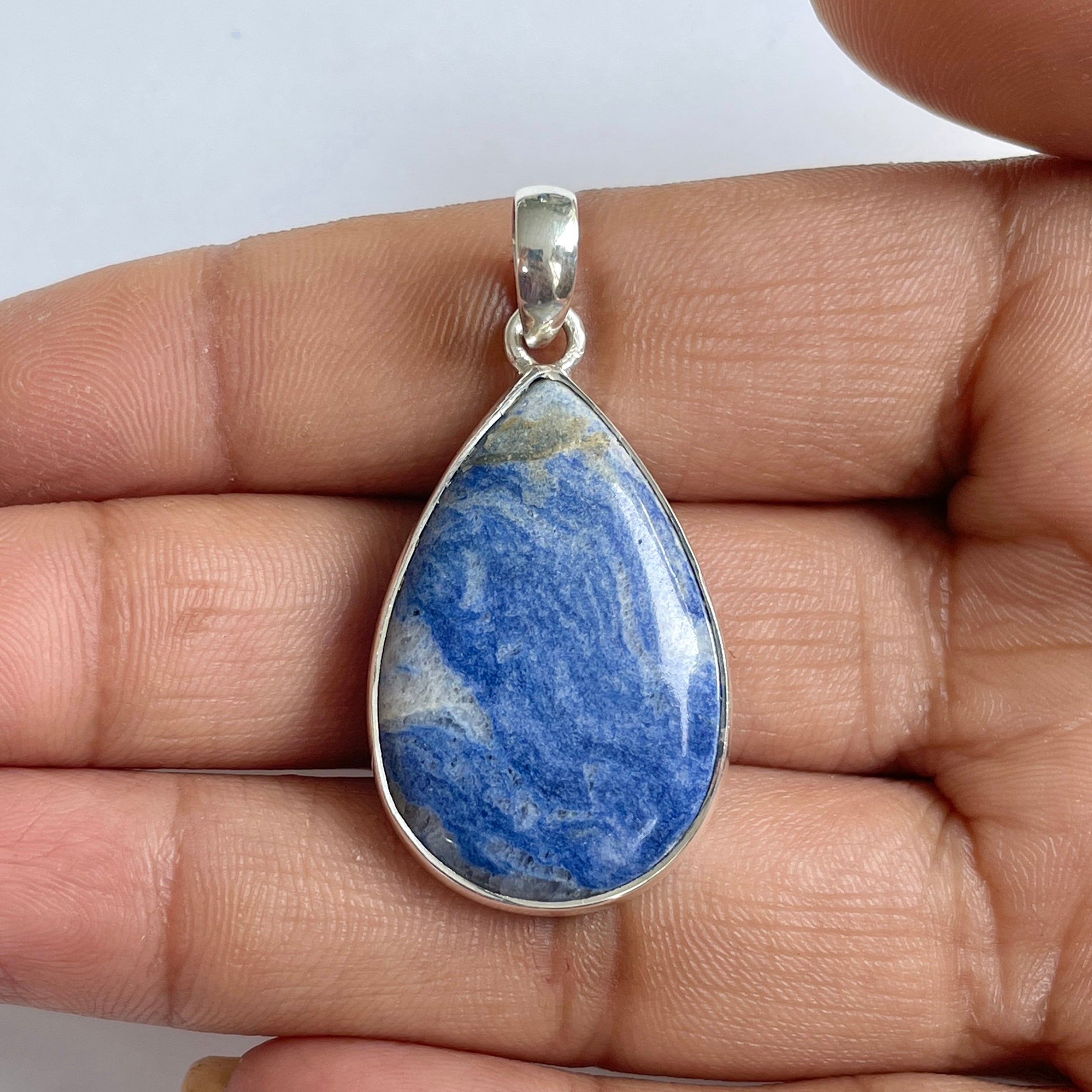 Blue Quartz Pendant-(BQZ-1-8)