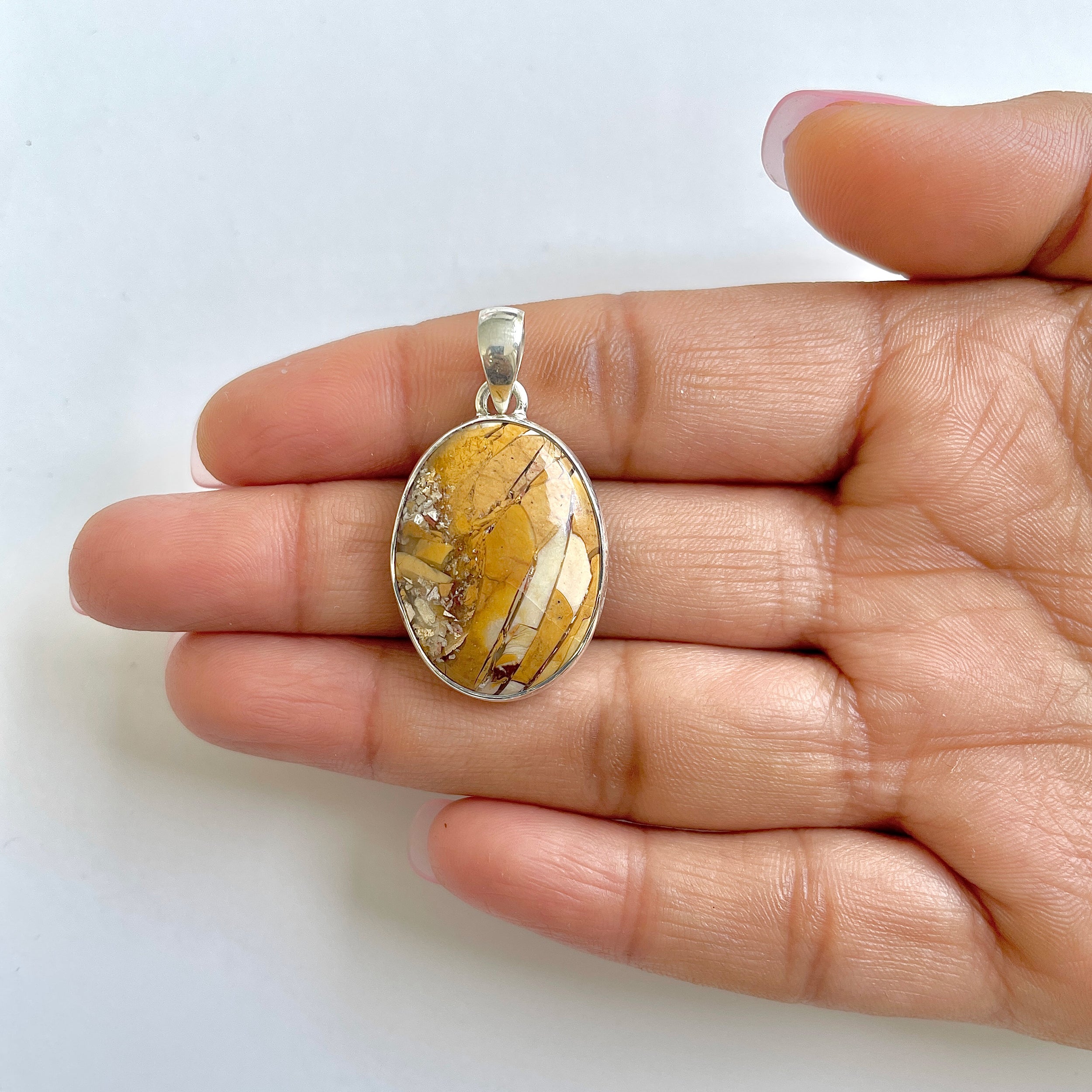 Brecciated Mookaite Pendant-(BRM-1-36)