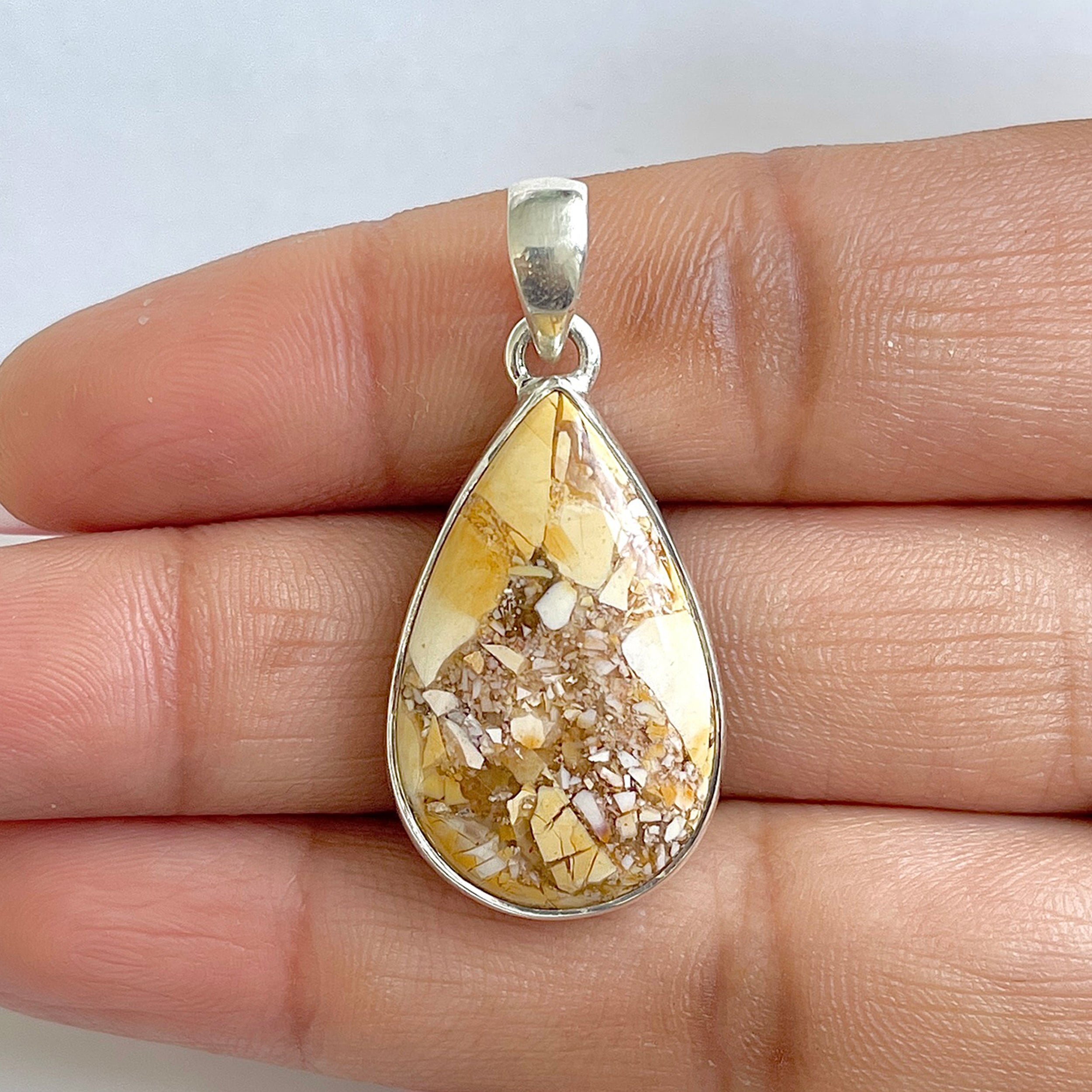 Brecciated Mookaite Pendant-(BRM-1-45)