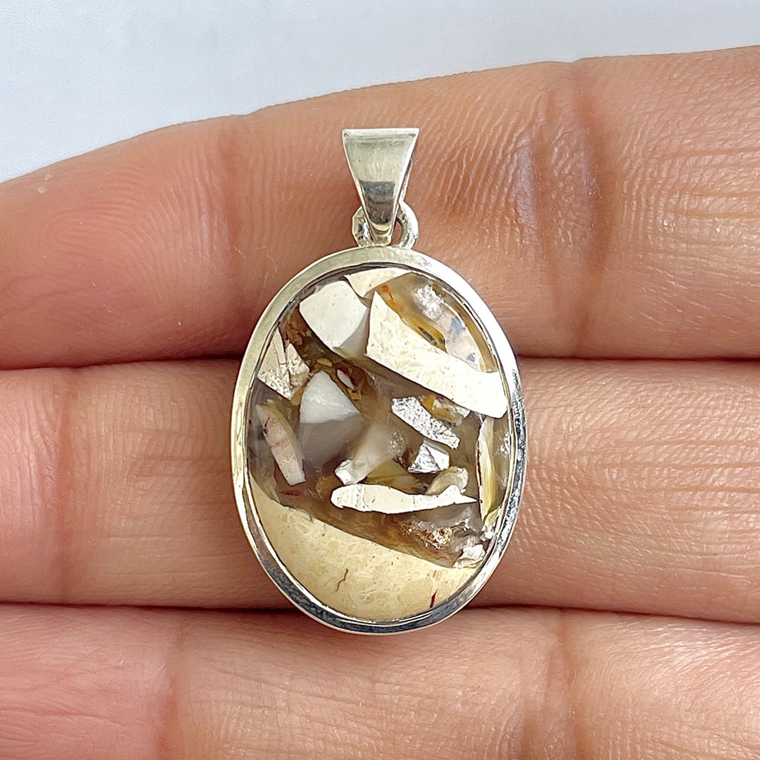 Brecciated Mookaite Pendant-(BRM-1-64)