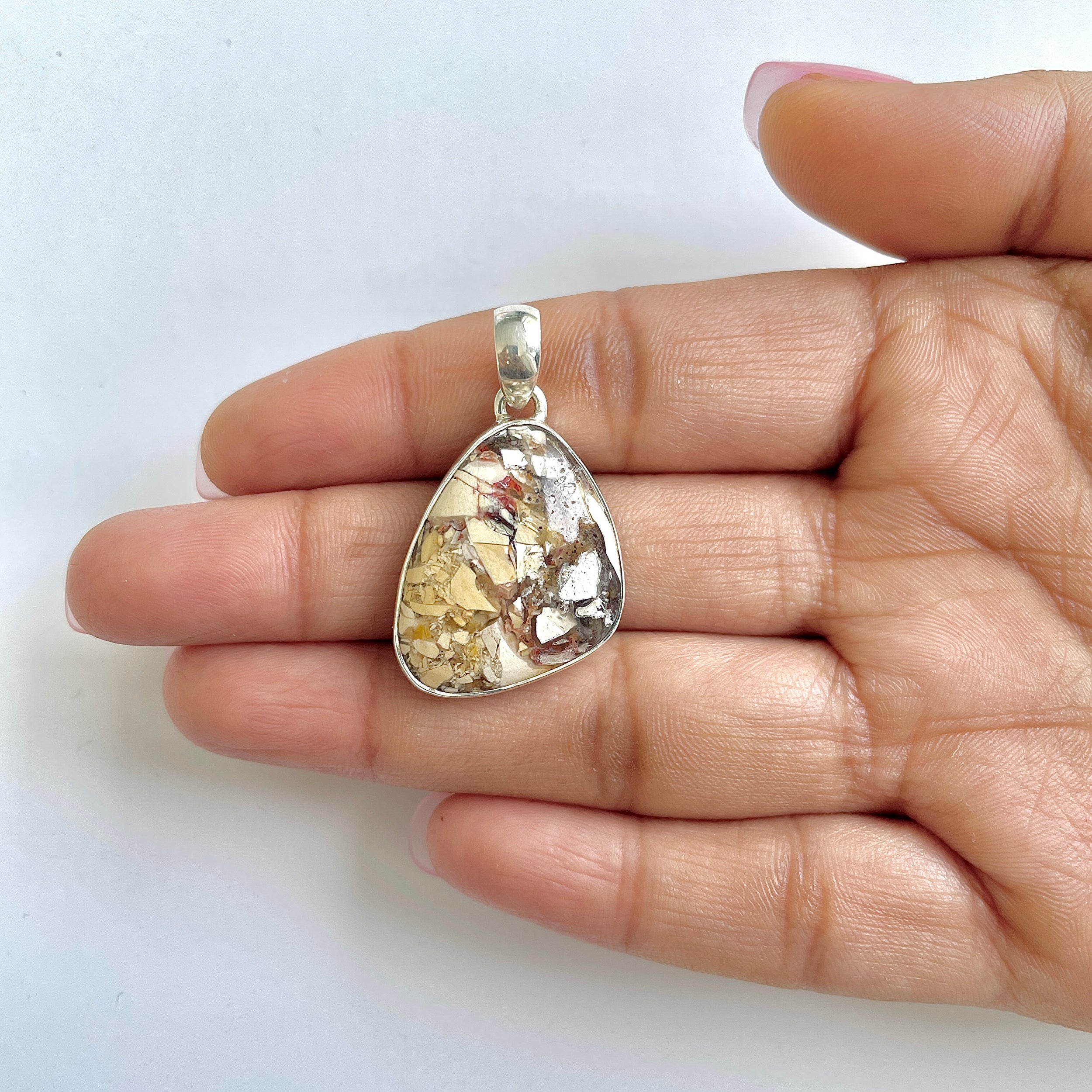 Brecciated Mookaite Pendant-(BRM-1-65)