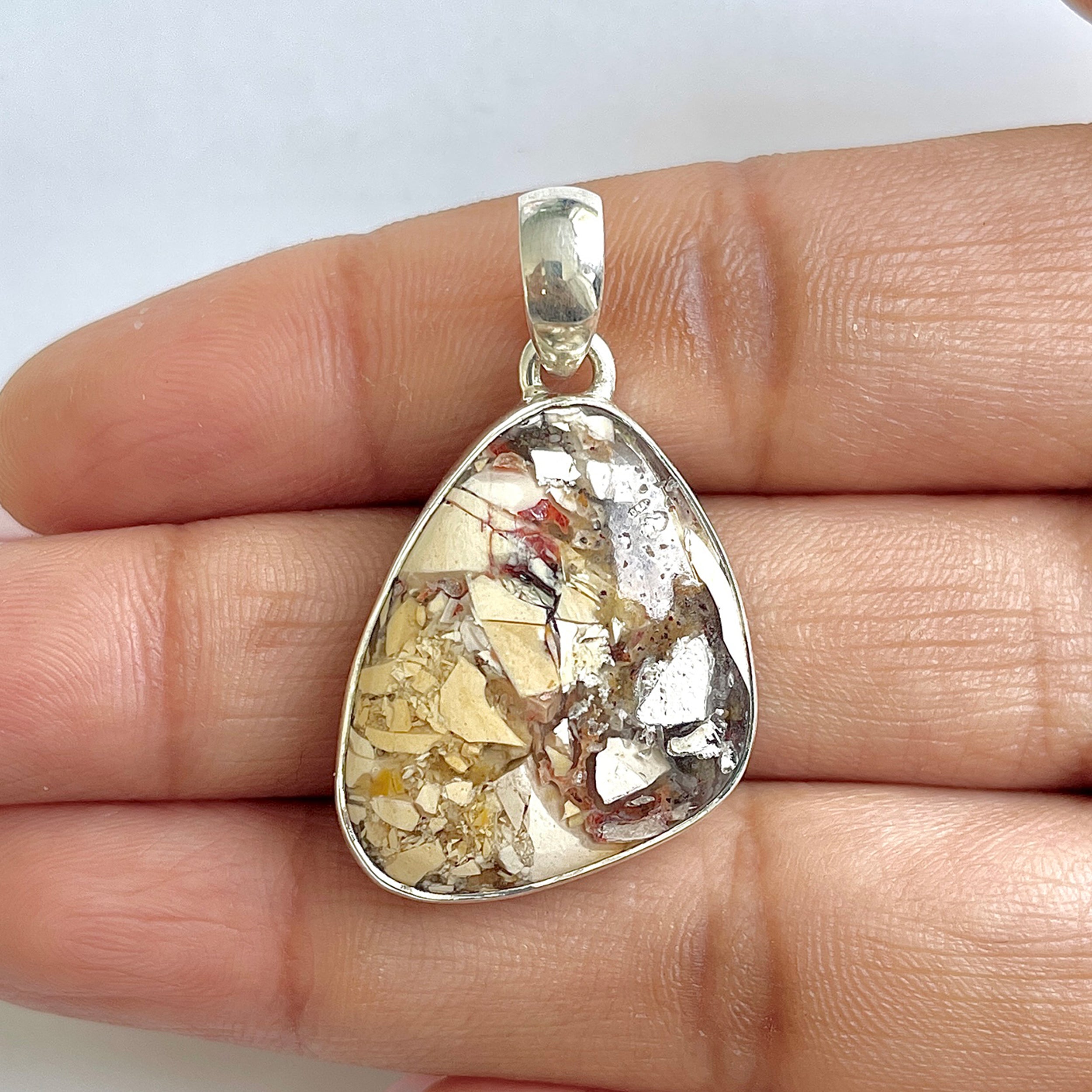 Brecciated Mookaite Pendant-(BRM-1-65)