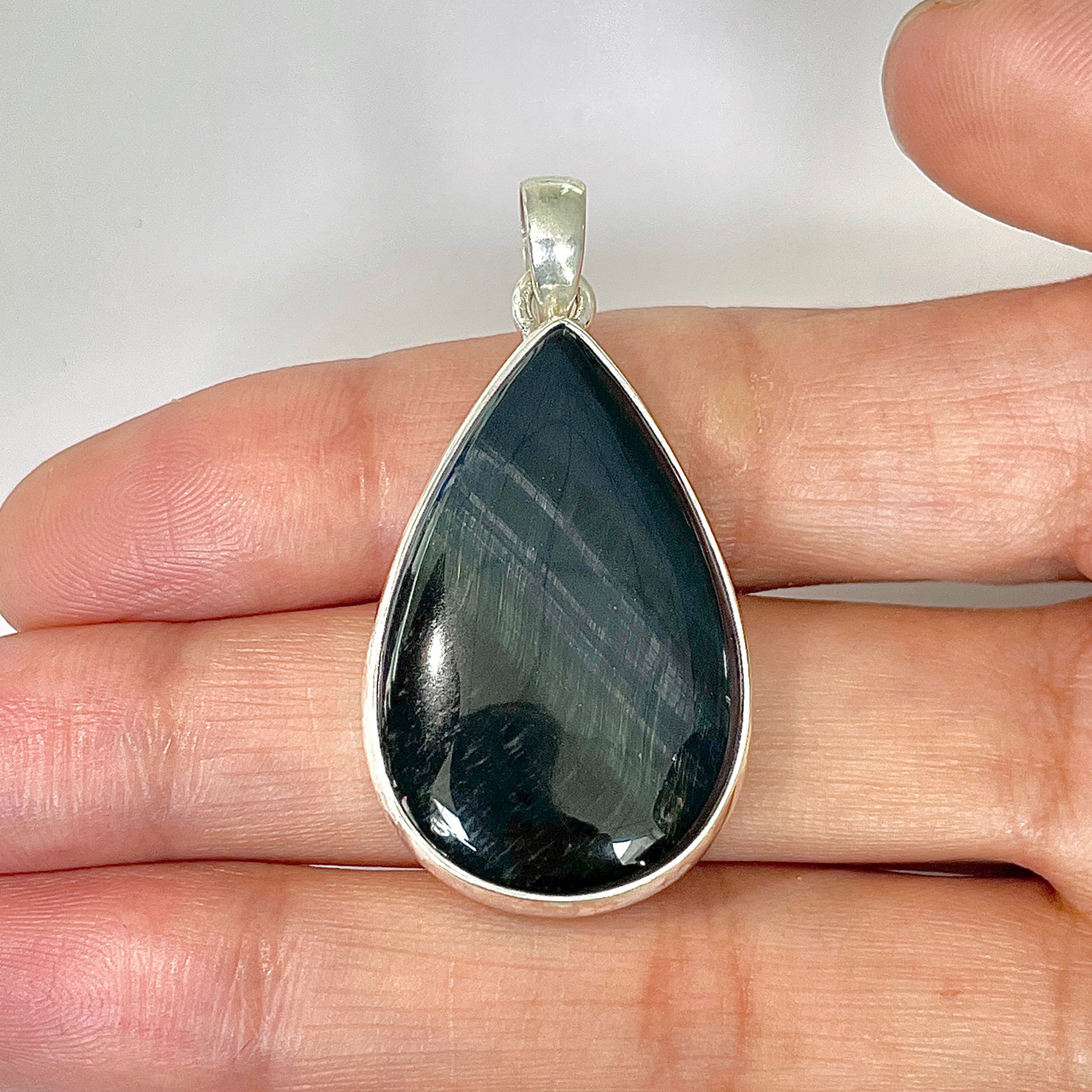Blue Tiger Eye Pendant-(BTE-1-5)