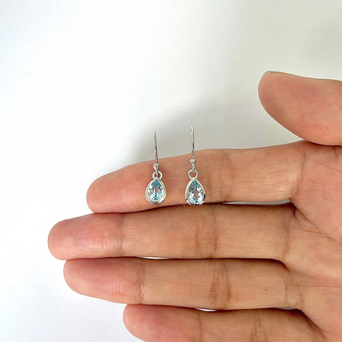 Blue Topaz Earring-(BTZ-RDE-1317)