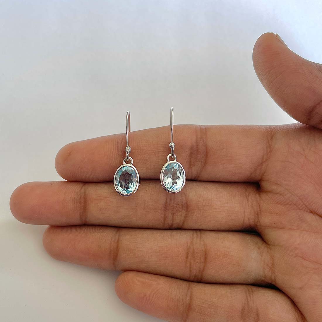 Blue Topaz Earring-(BTZ-RDE-998)