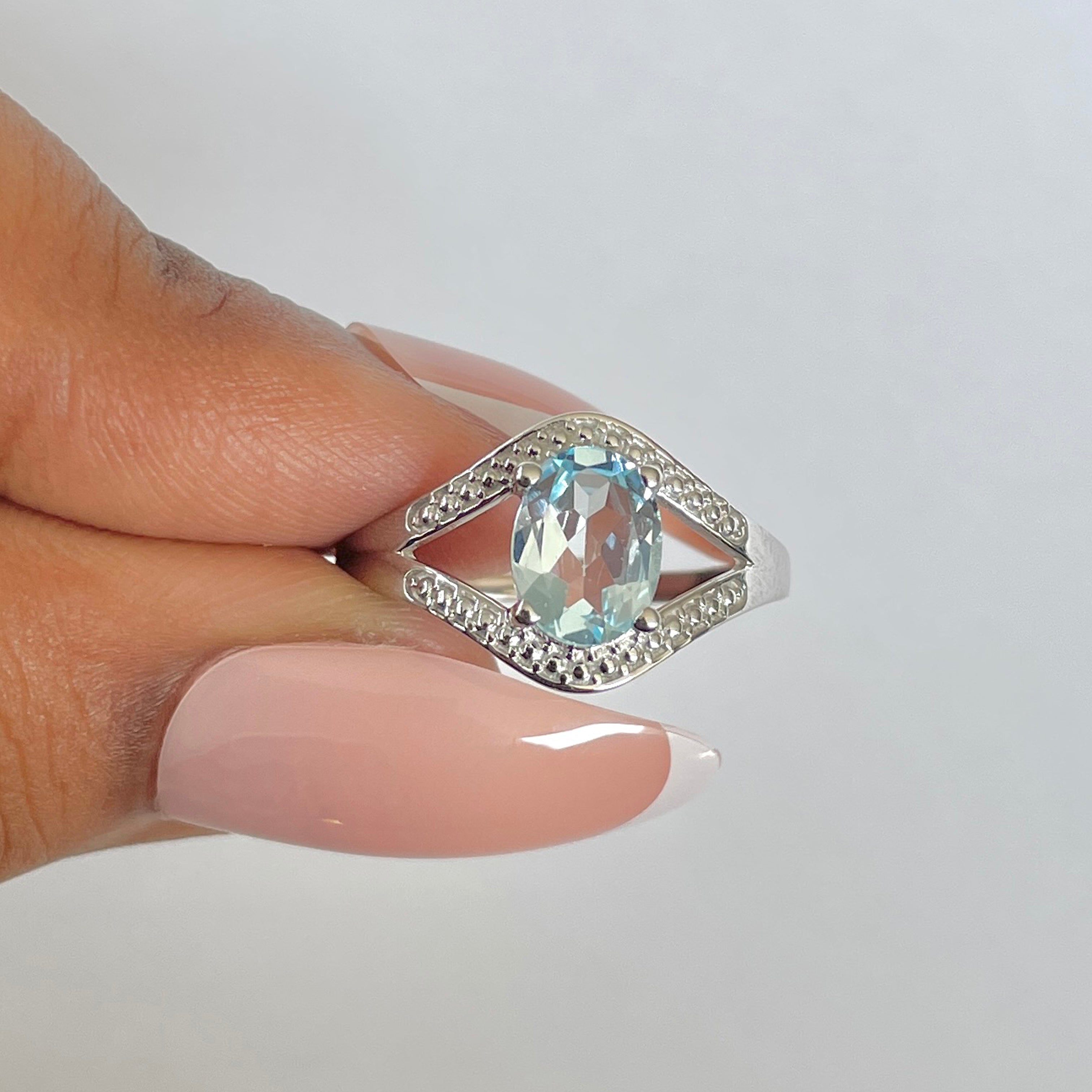 Blue Topaz Ring-(BTZ-RDR-9.)