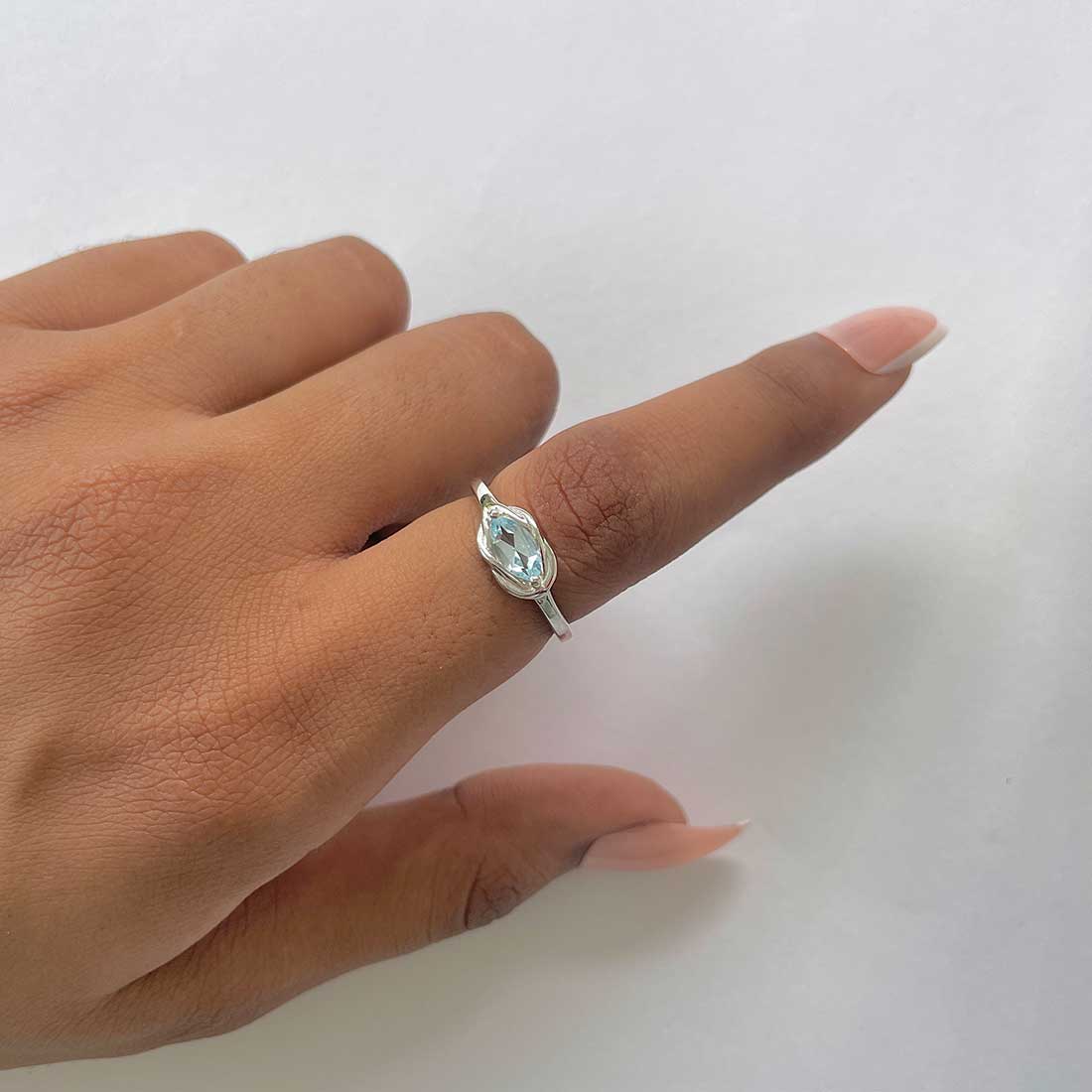 Blue Topaz Ring-(BTZ-RDR-18.)