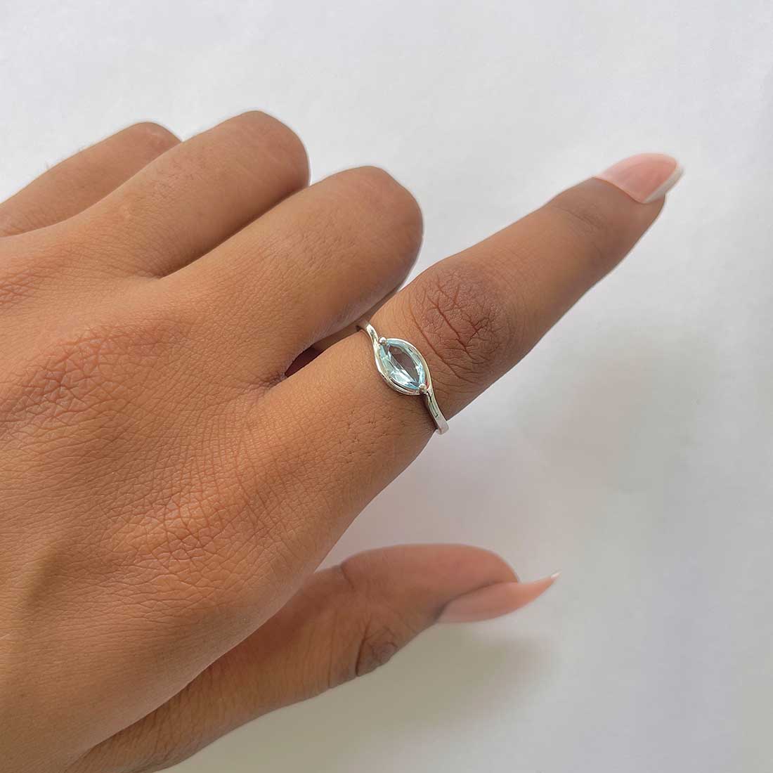 Blue Topaz Ring-(BTZ-RDR-2.)