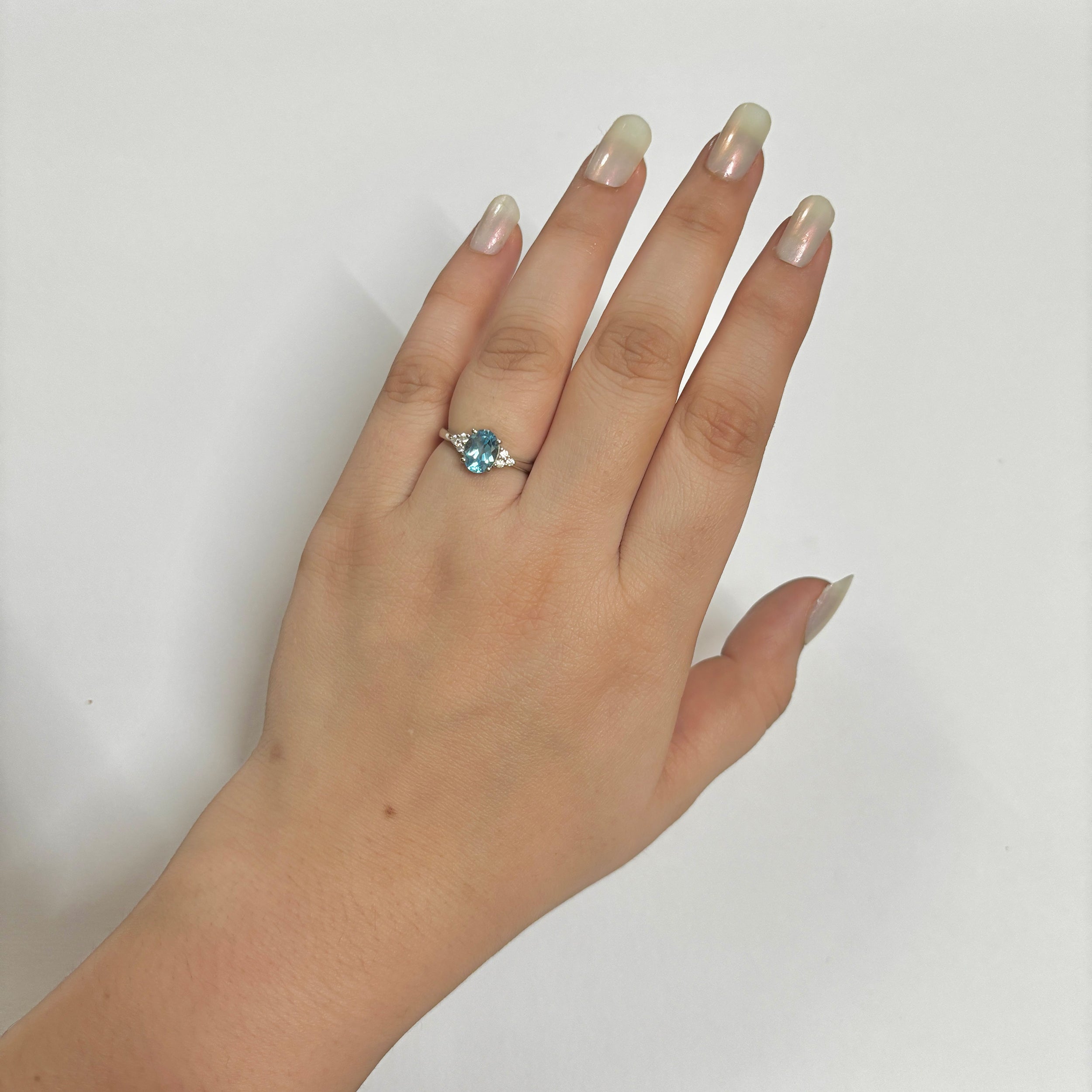 Blue Topaz Ring-(BTZ-RR-364.)