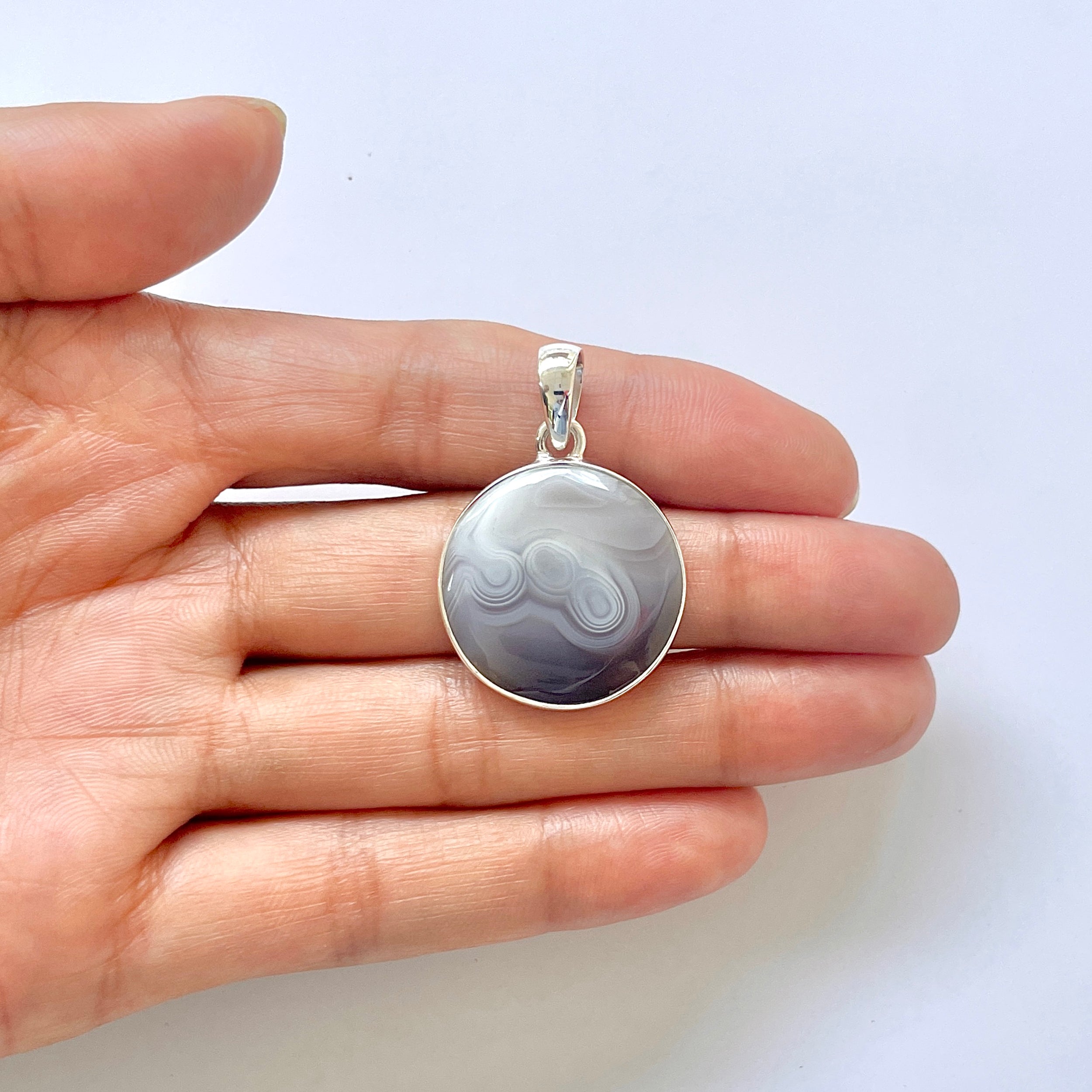 Botswana Agate Pendant-(BWA-1-10)