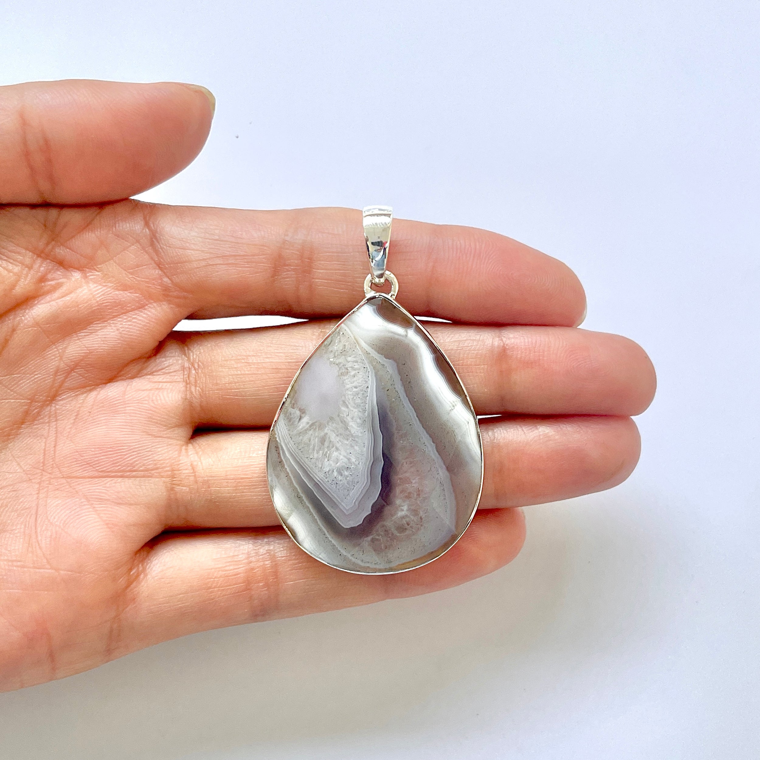 Botswana Agate Pendant-(BWA-1-13)