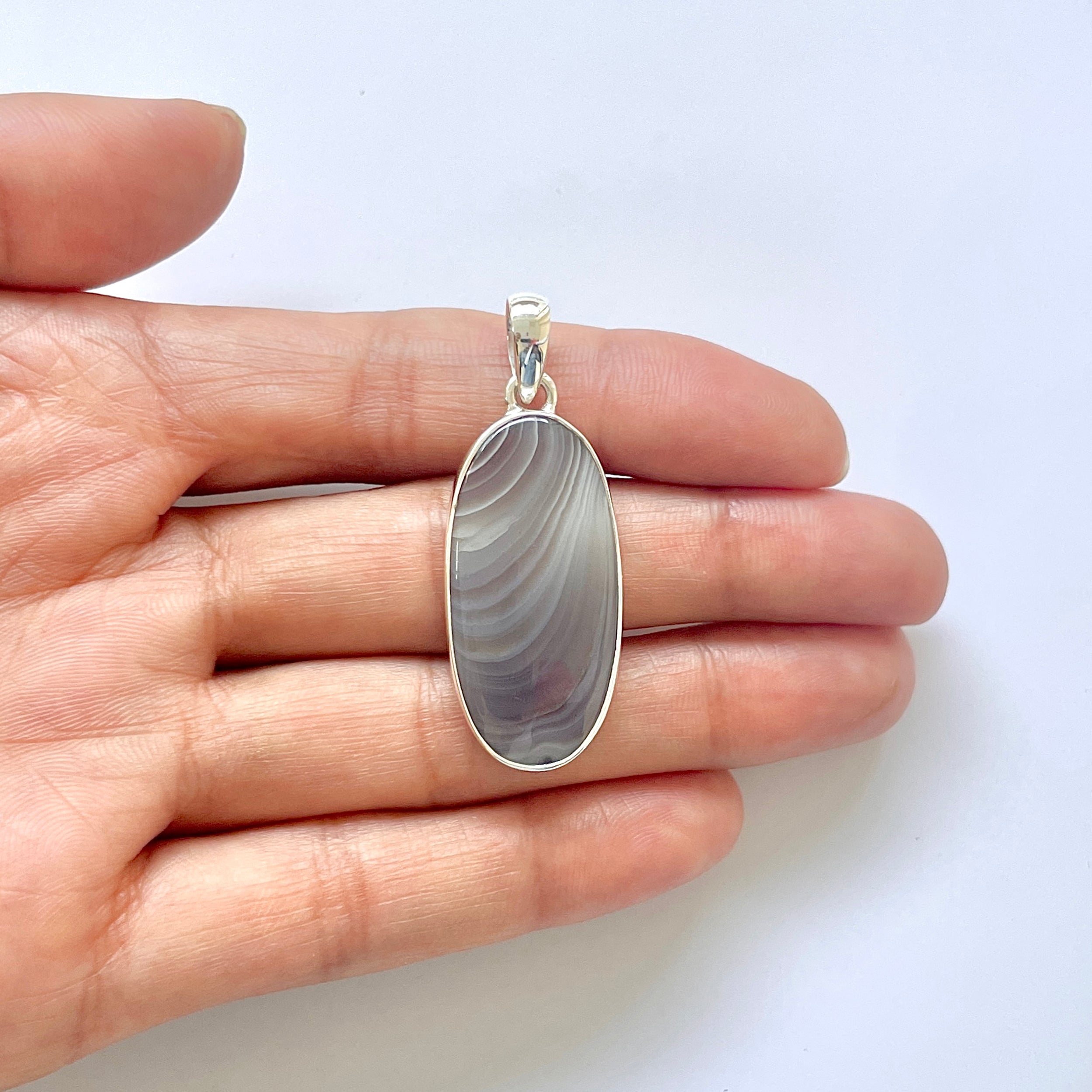 Botswana Agate Pendant-(BWA-1-15)