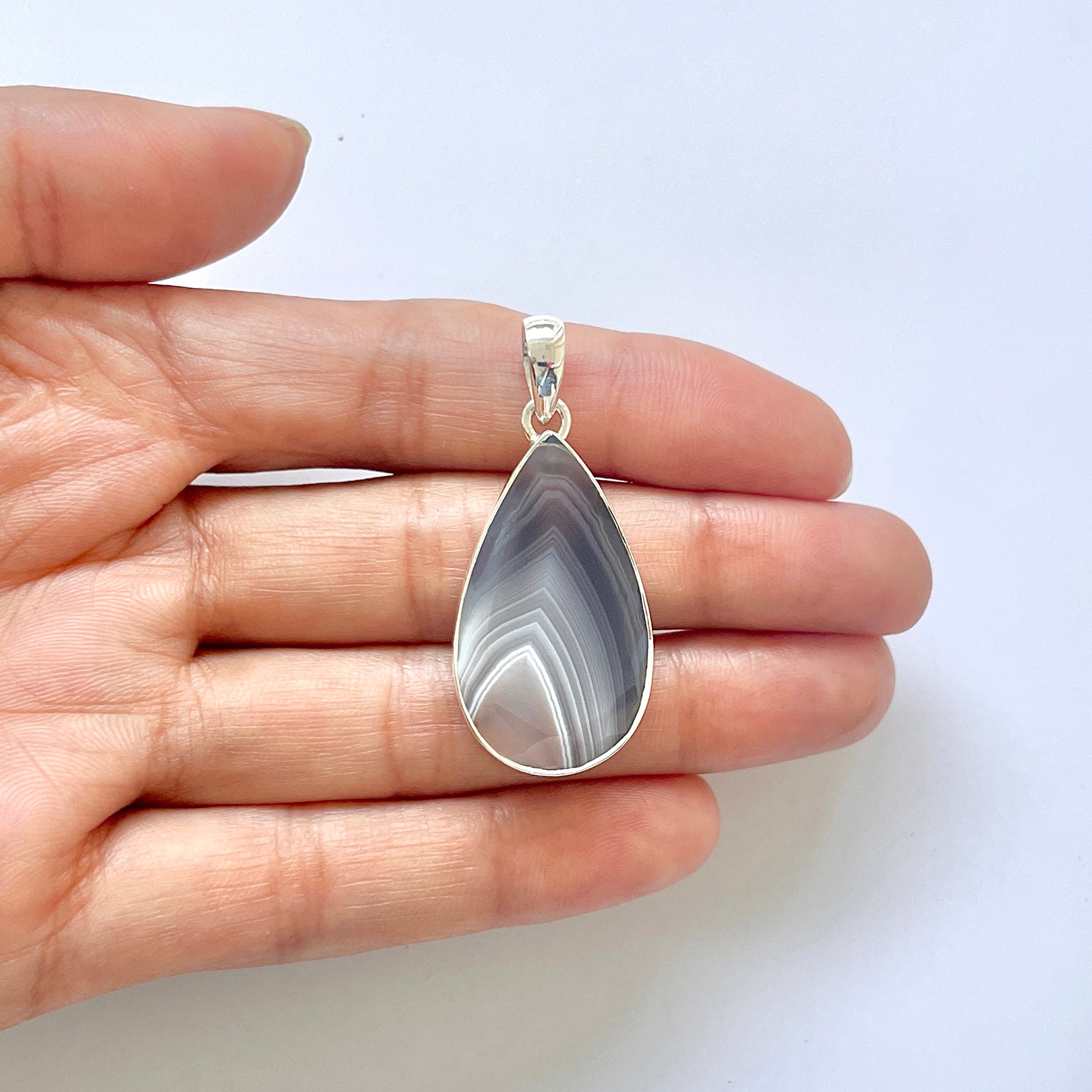 Botswana Agate Pendant-(BWA-1-17)