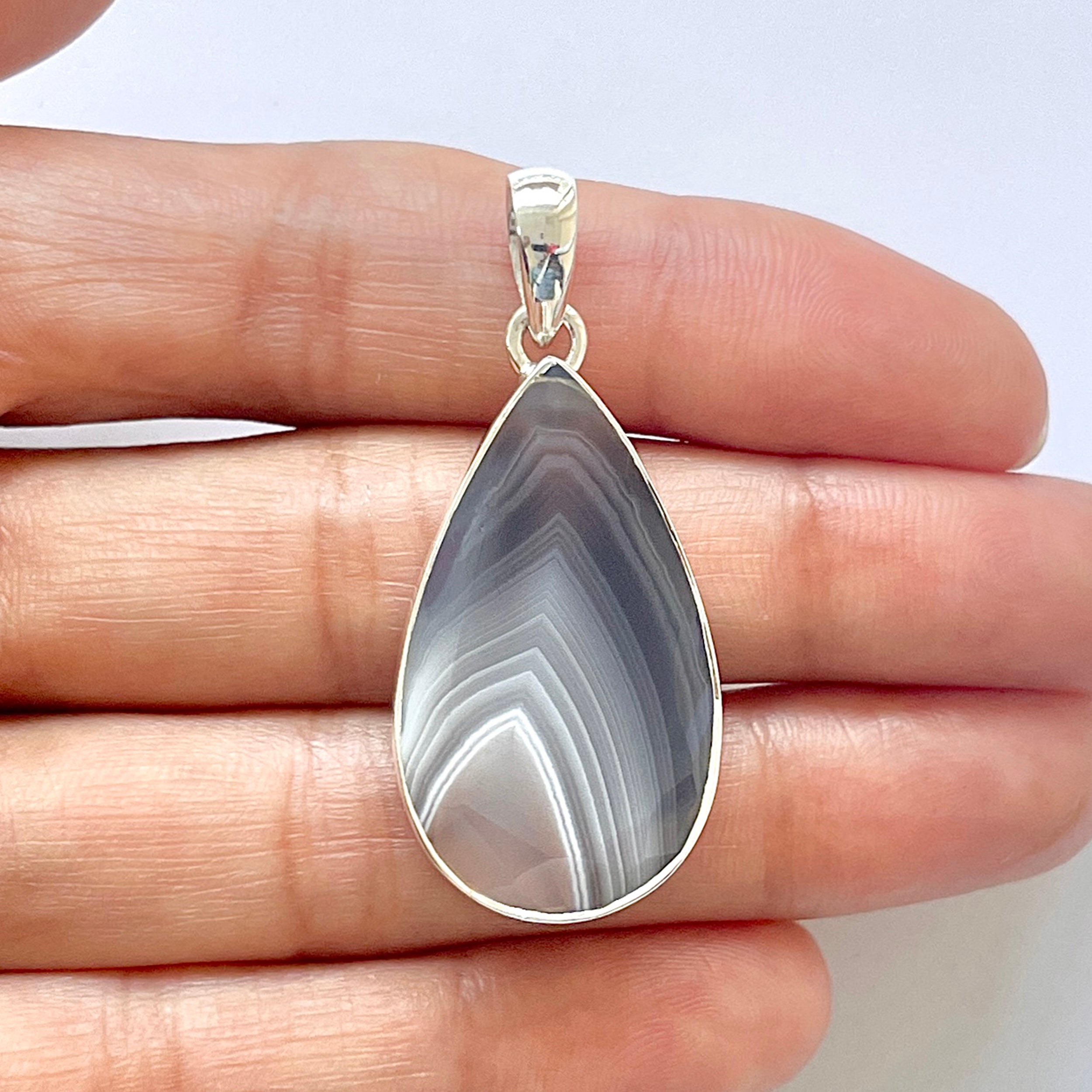 Botswana Agate Pendant-(BWA-1-17)