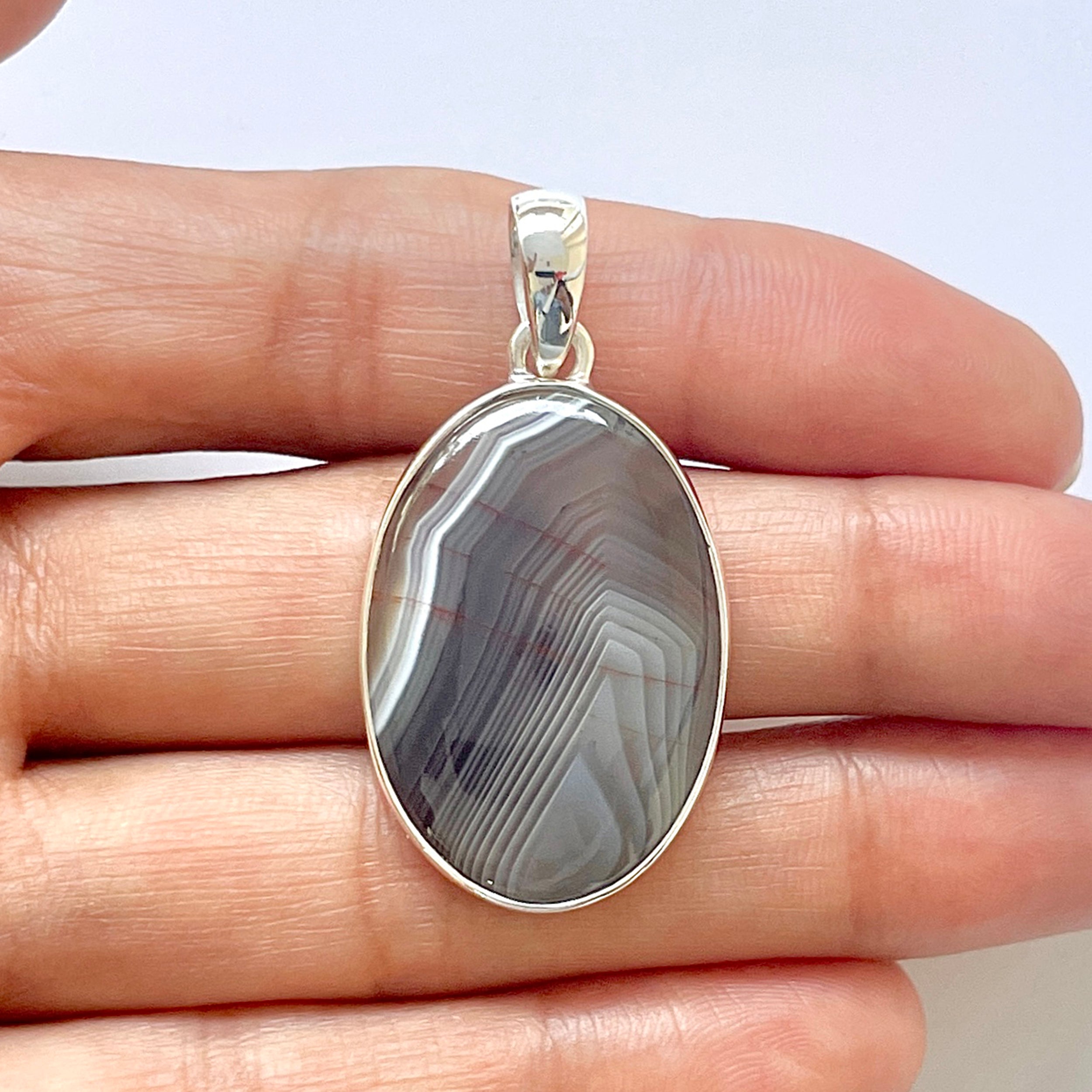 Botswana Agate Pendant-(BWA-1-21)