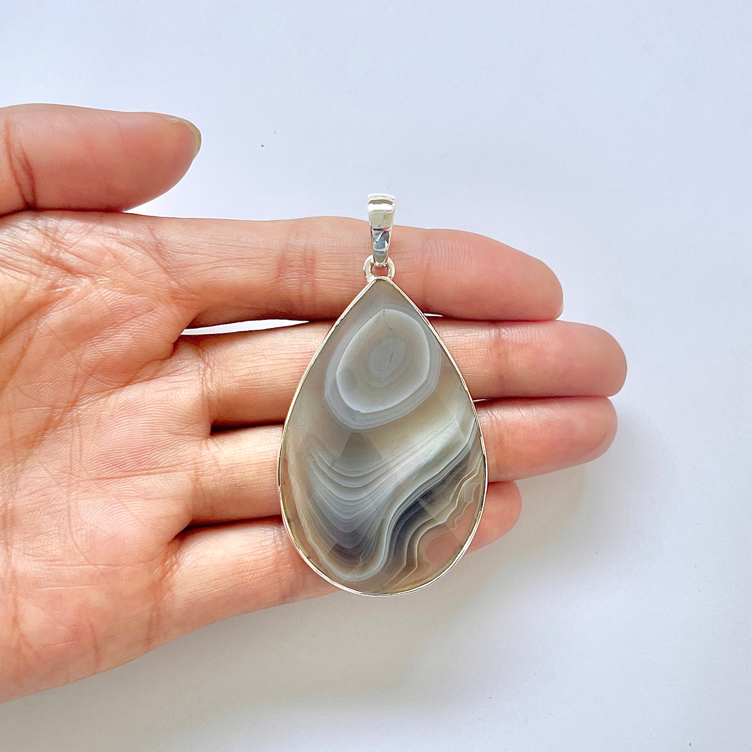 Botswana Agate Pendant-(BWA-1-23)