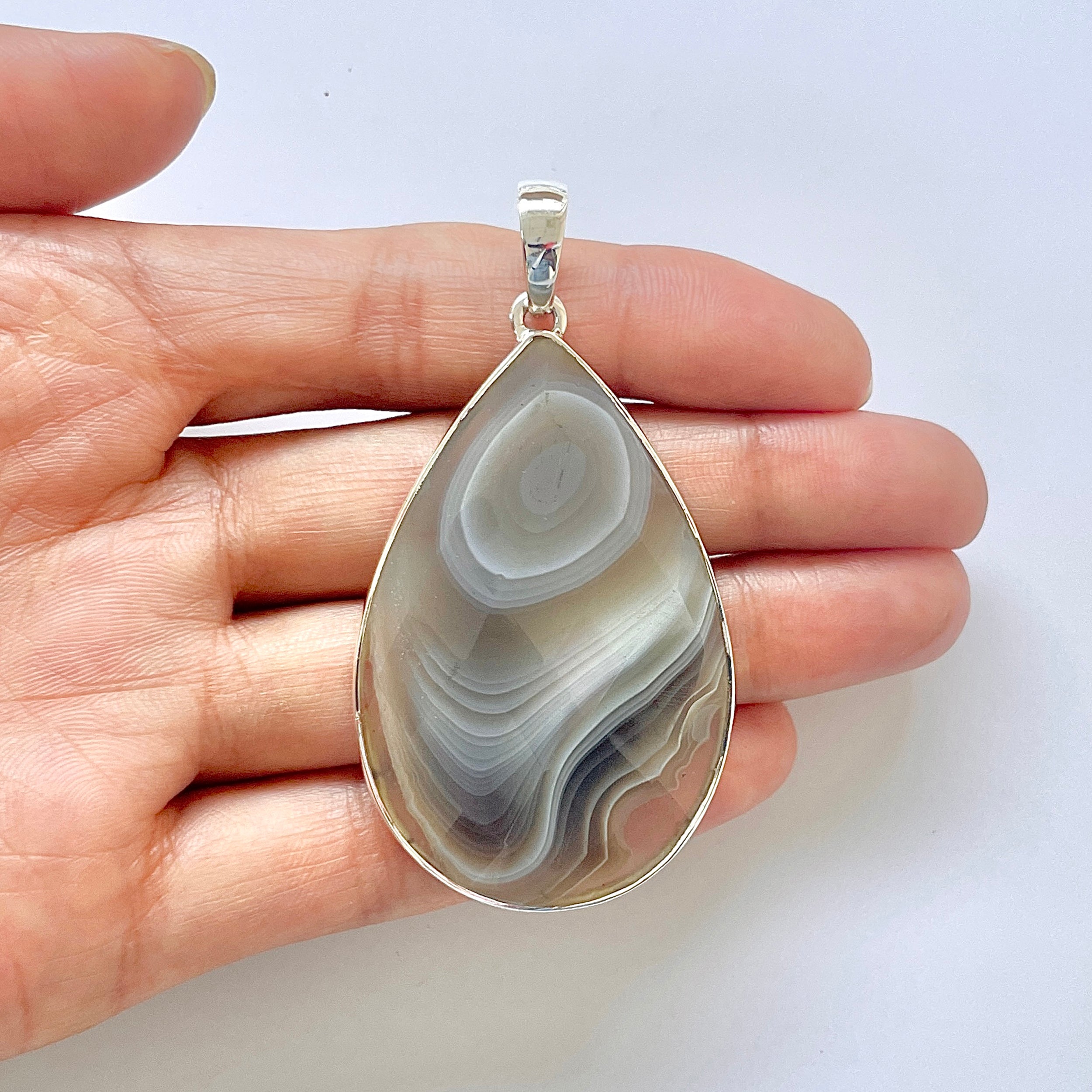 Botswana Agate Pendant-(BWA-1-23)