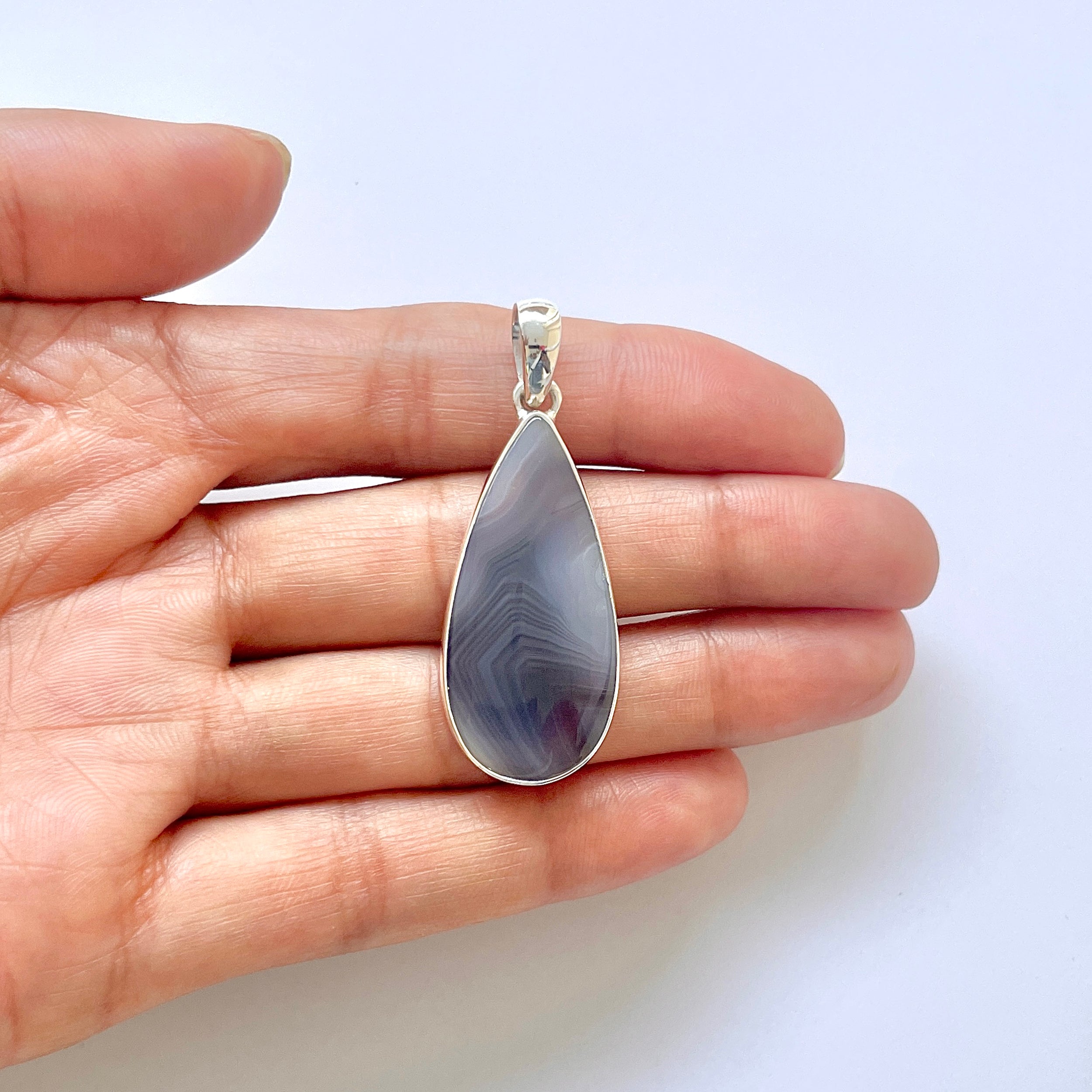 Botswana Agate Pendant-(BWA-1-25)