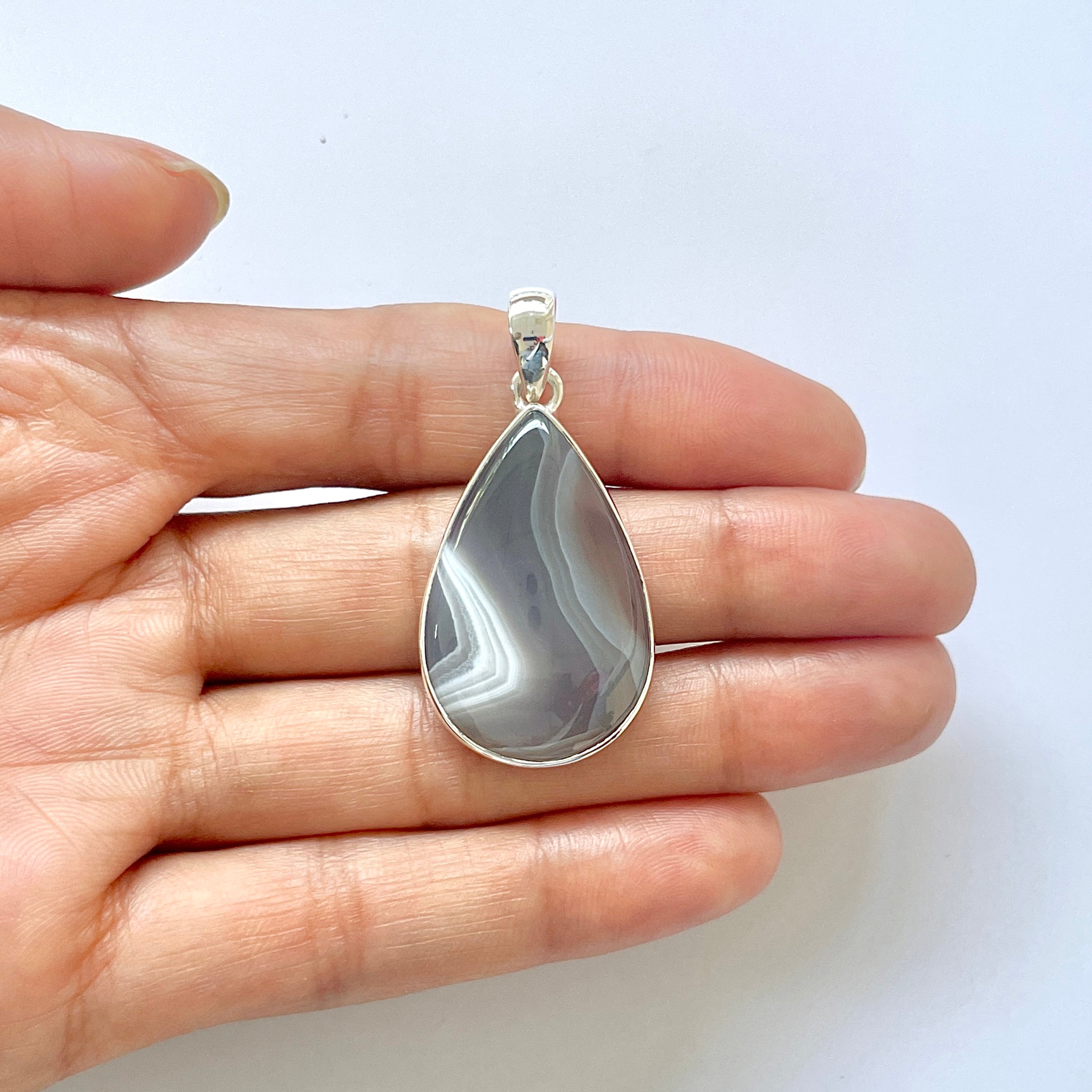 Botswana Agate Pendant-(BWA-1-29)