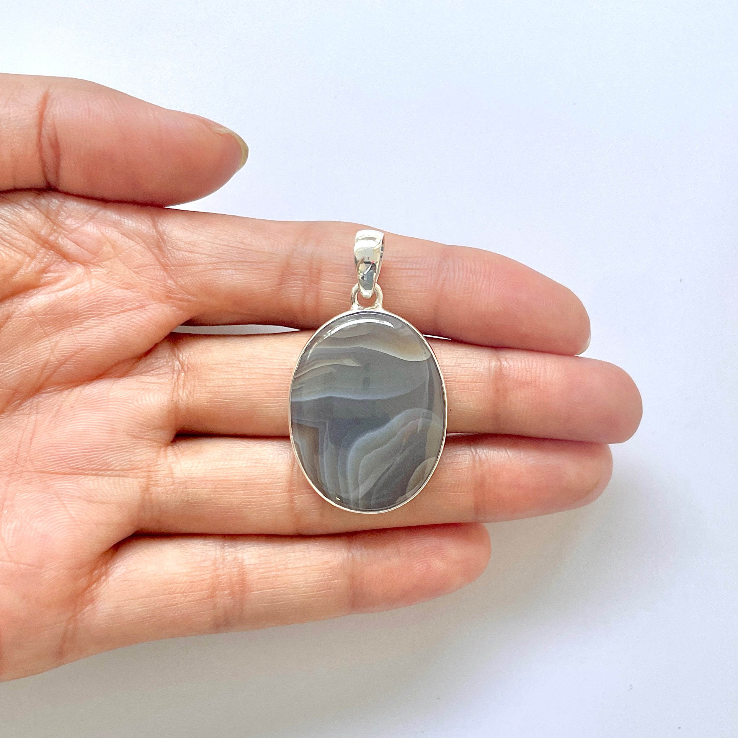 Botswana Agate Pendant-(BWA-1-30)