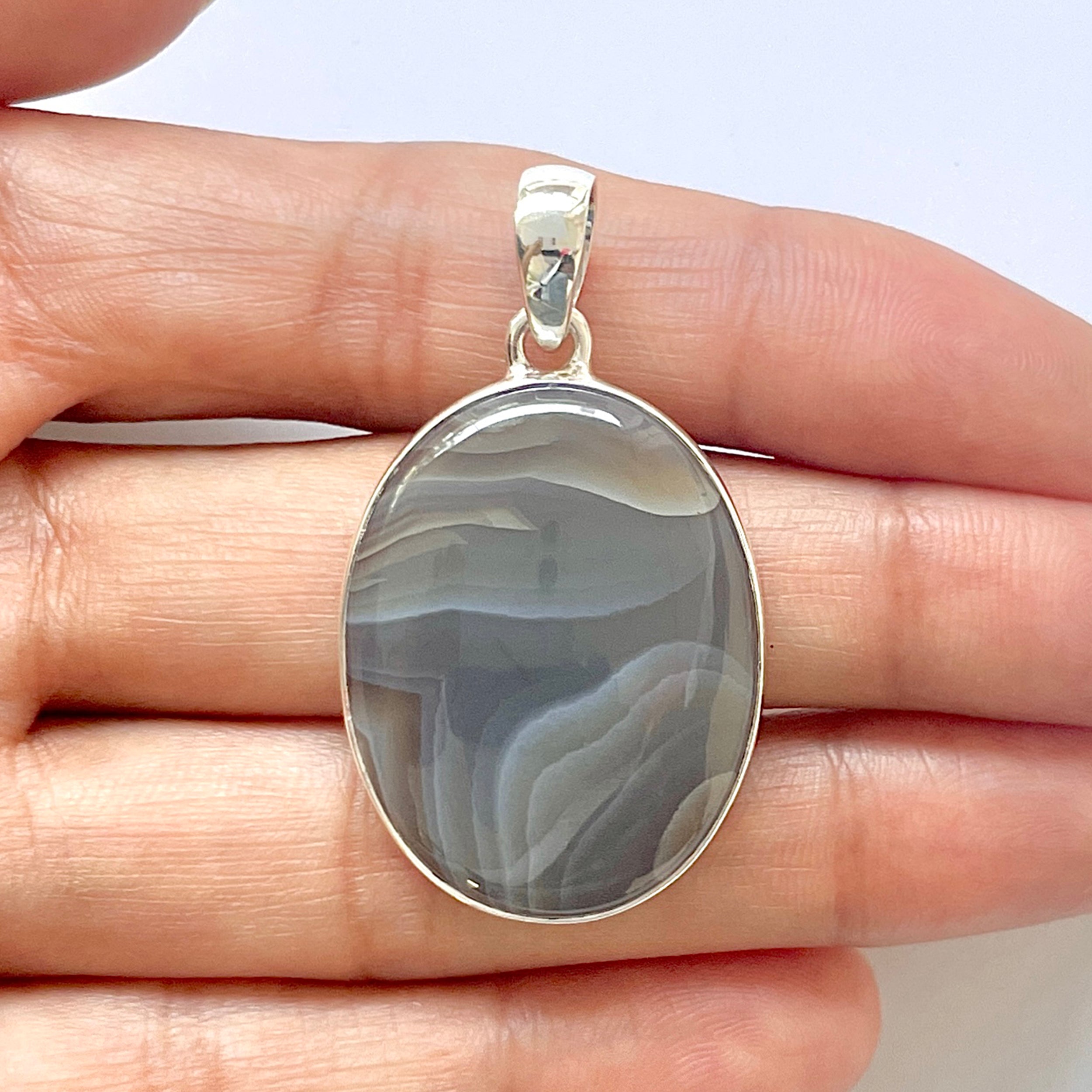 Botswana Agate Pendant-(BWA-1-30)