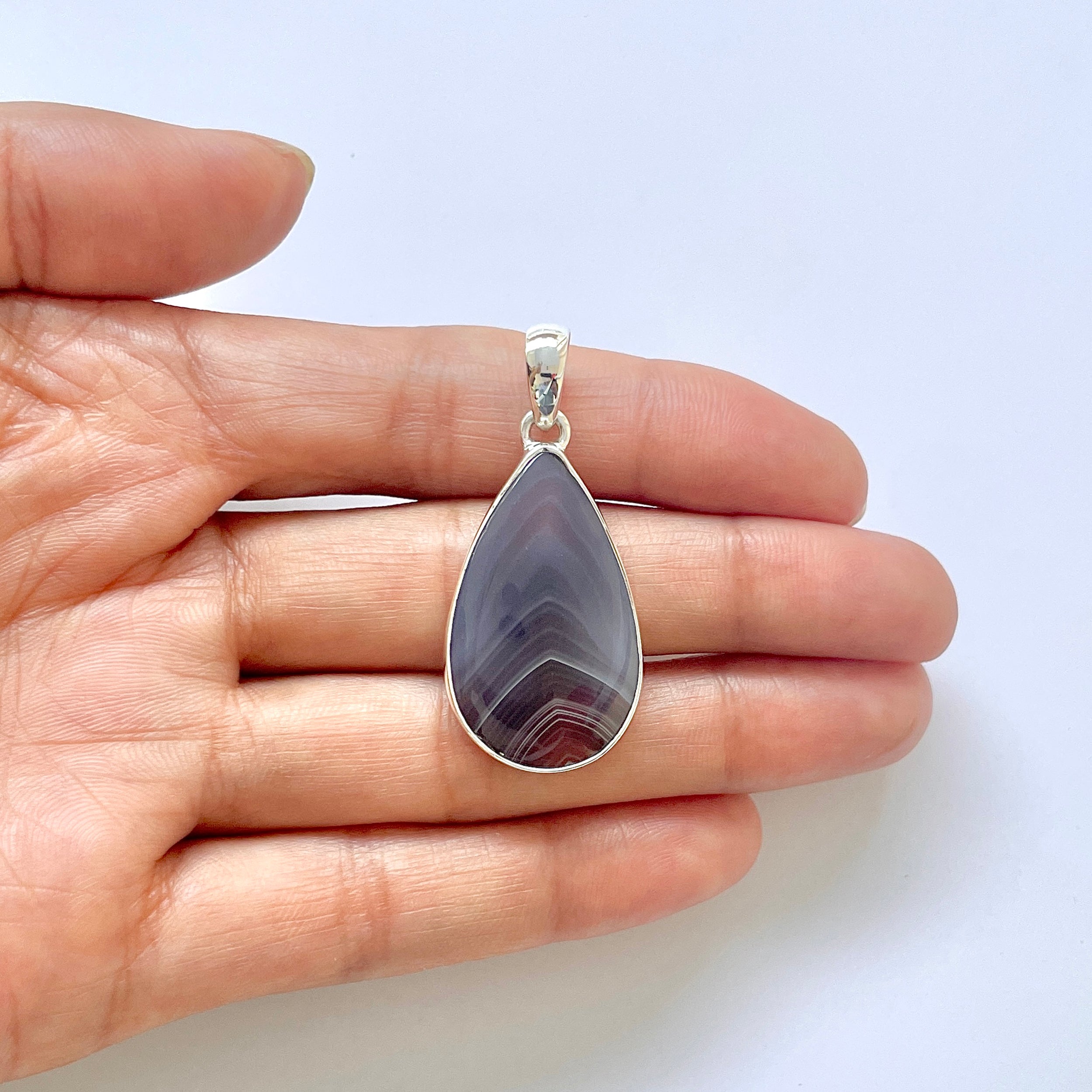 Botswana Agate Pendant-(BWA-1-31)