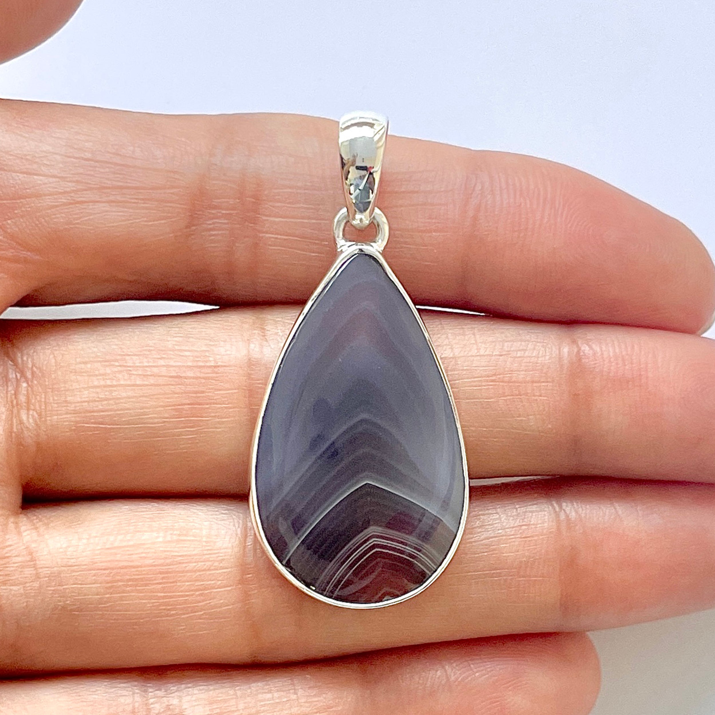 Botswana Agate Pendant-(BWA-1-31)