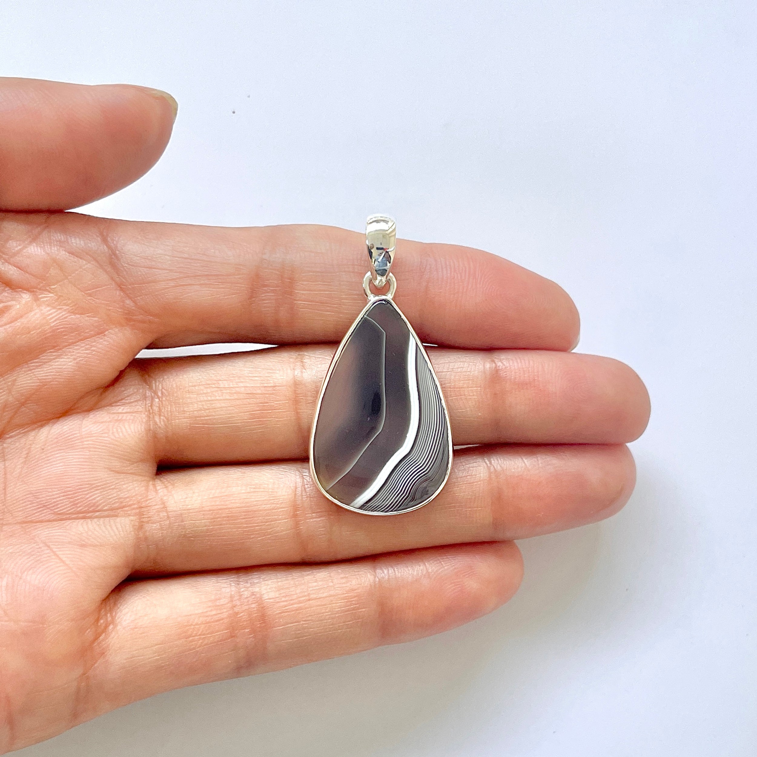 Botswana Agate Pendant-(BWA-1-32)