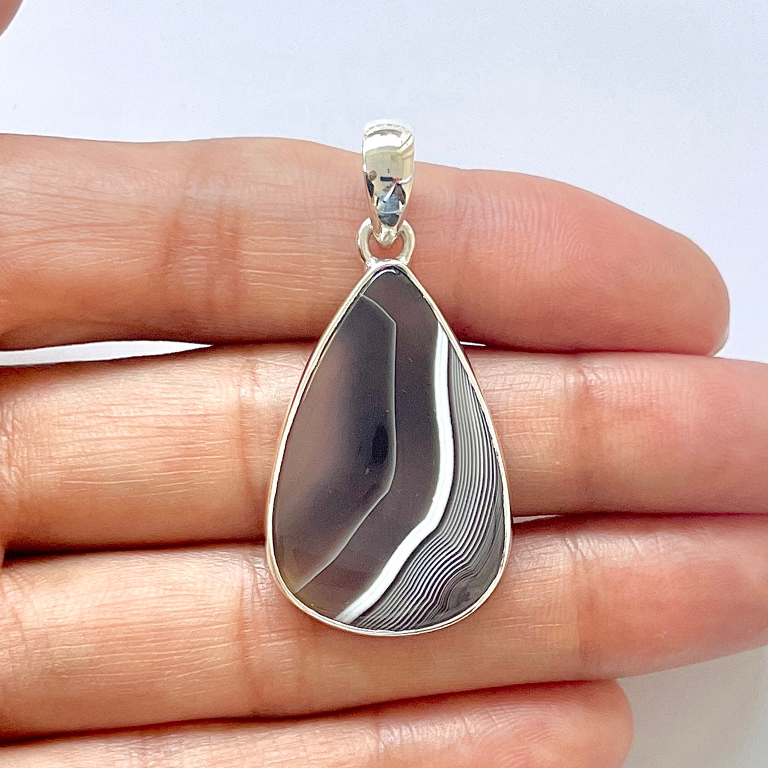 Botswana Agate Pendant-(BWA-1-32)