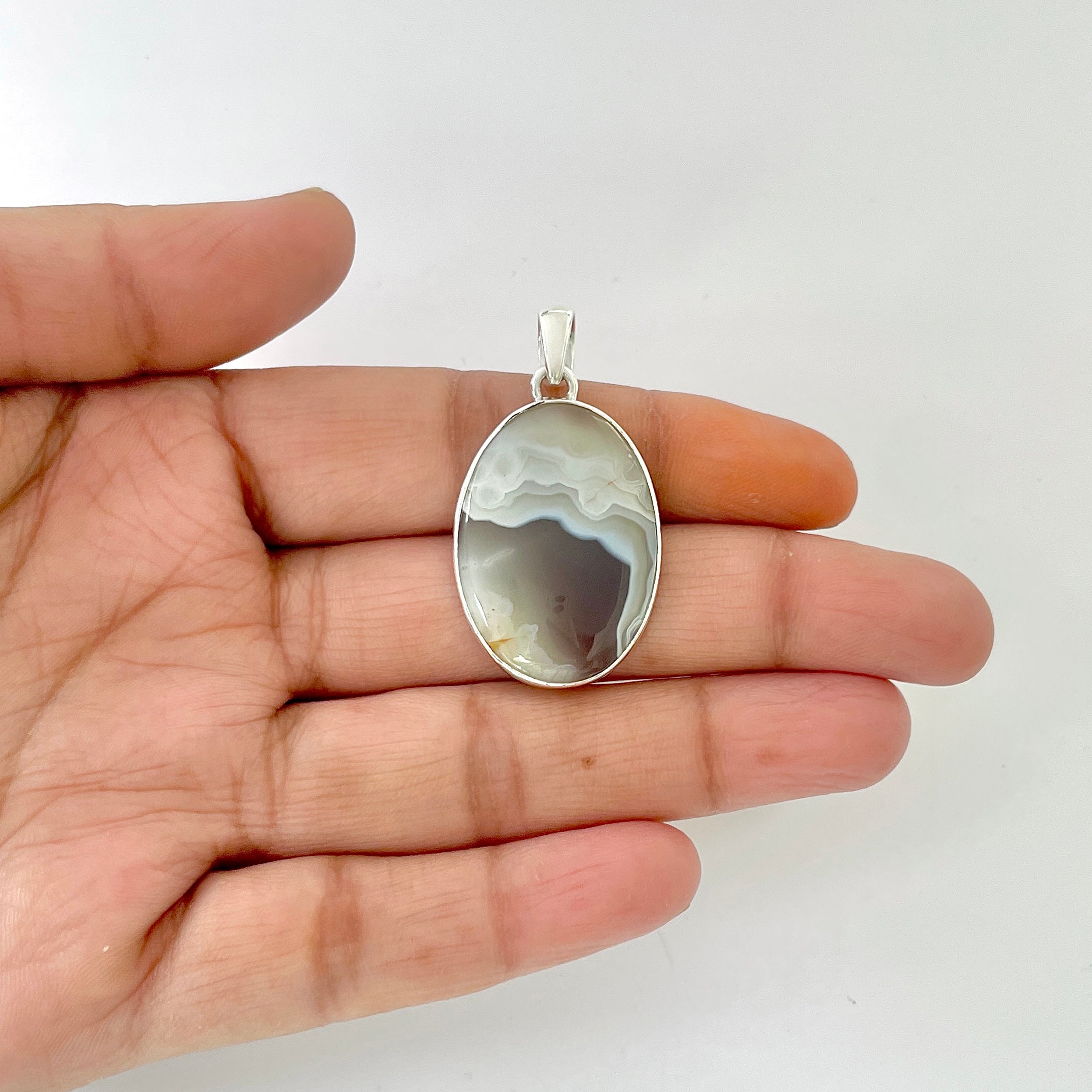 Botswana Agate Pendant-(BWA-1-35)