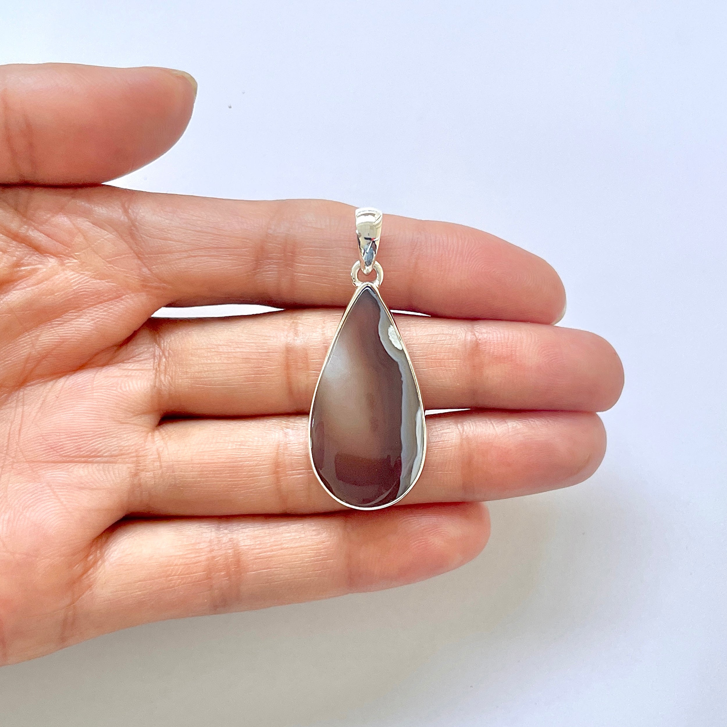 Botswana Agate Pendant-(BWA-1-4)