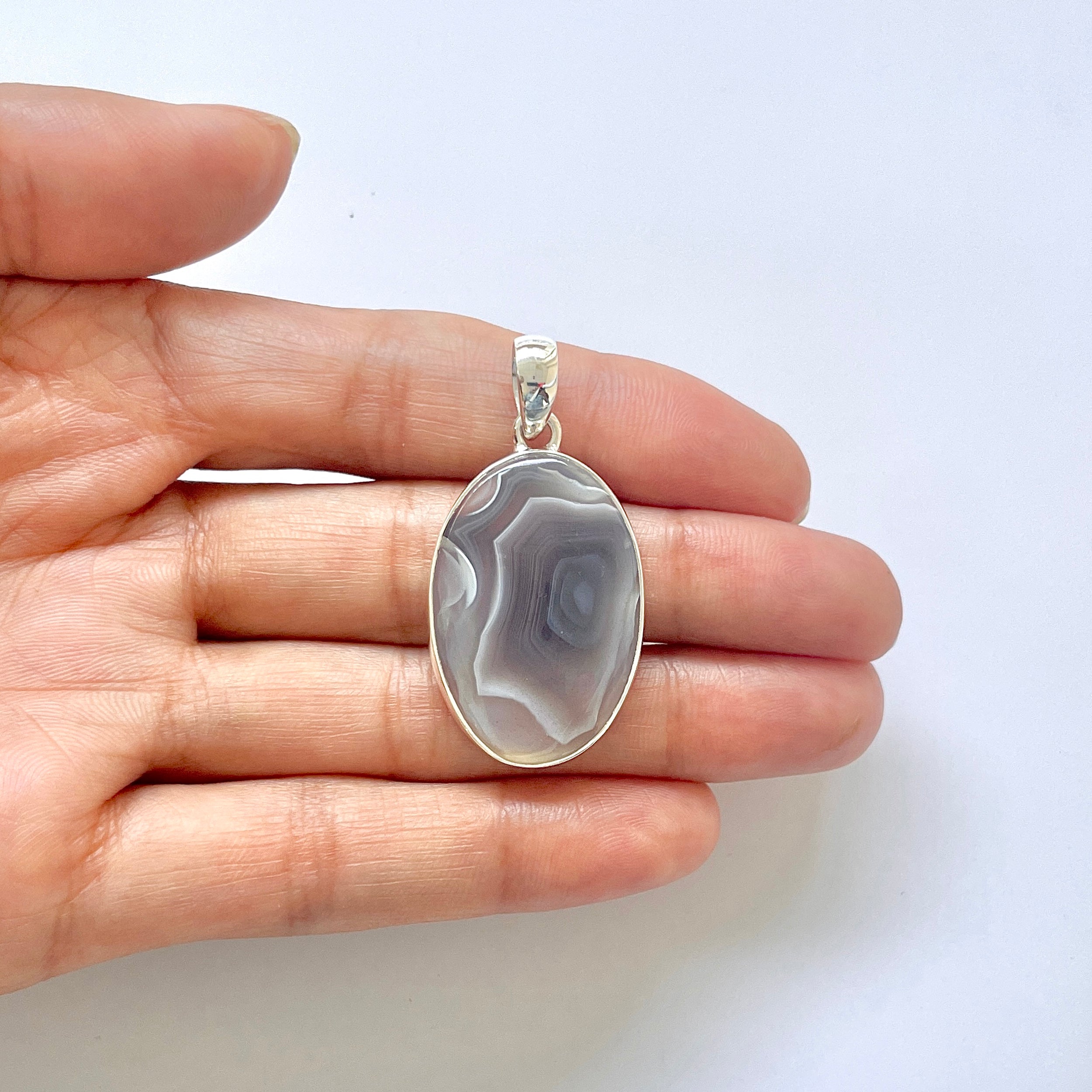 Botswana Agate Pendant-(BWA-1-7)