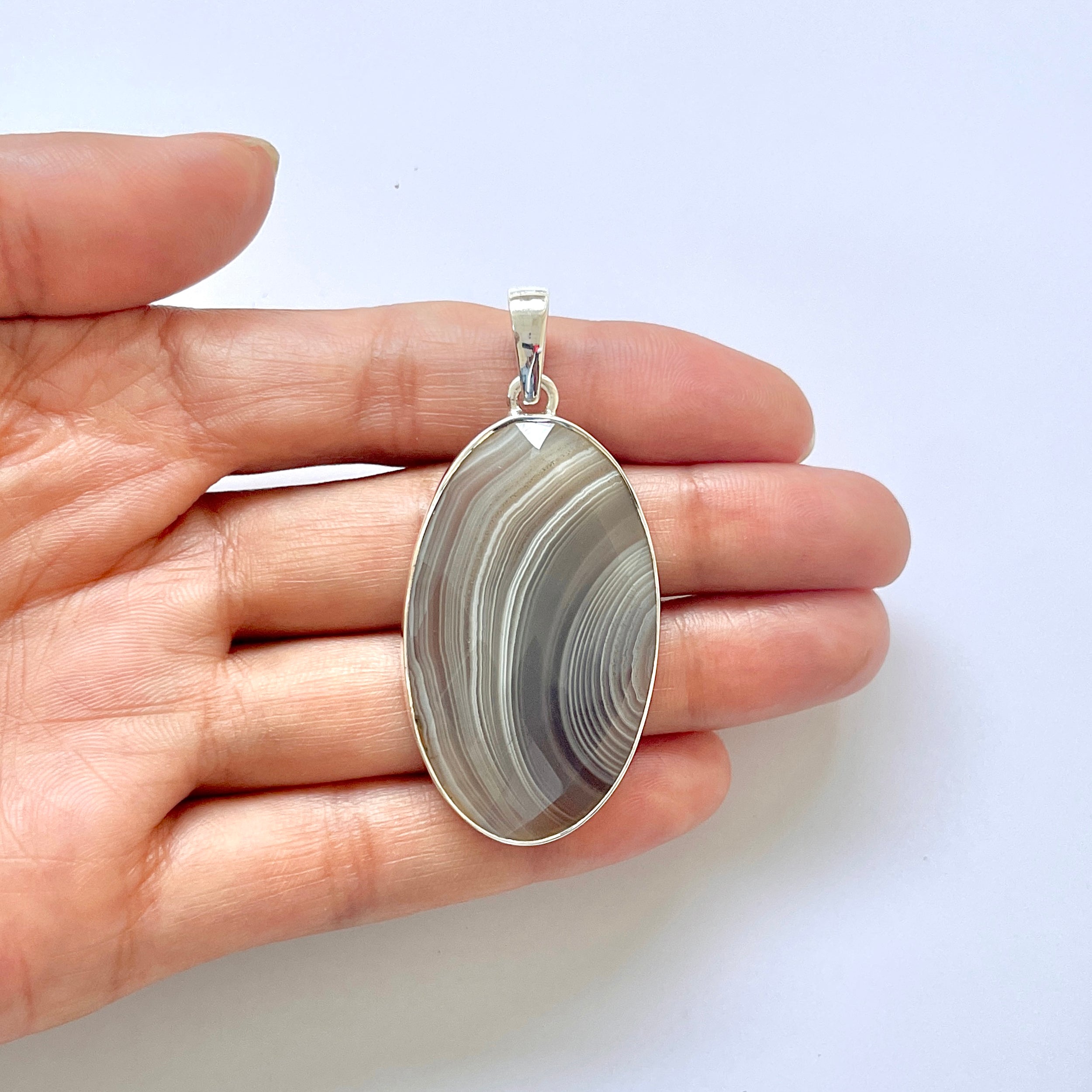Botswana Agate Pendant-(BWA-1-9)