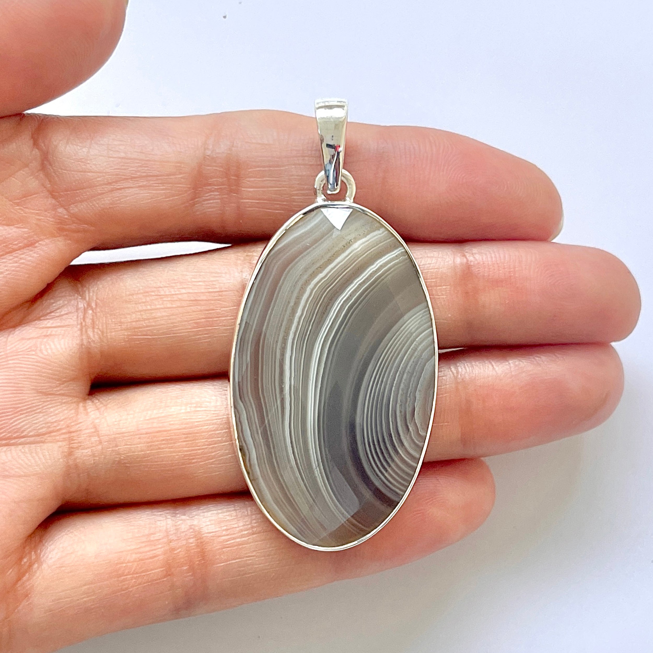 Botswana Agate Pendant-(BWA-1-9)