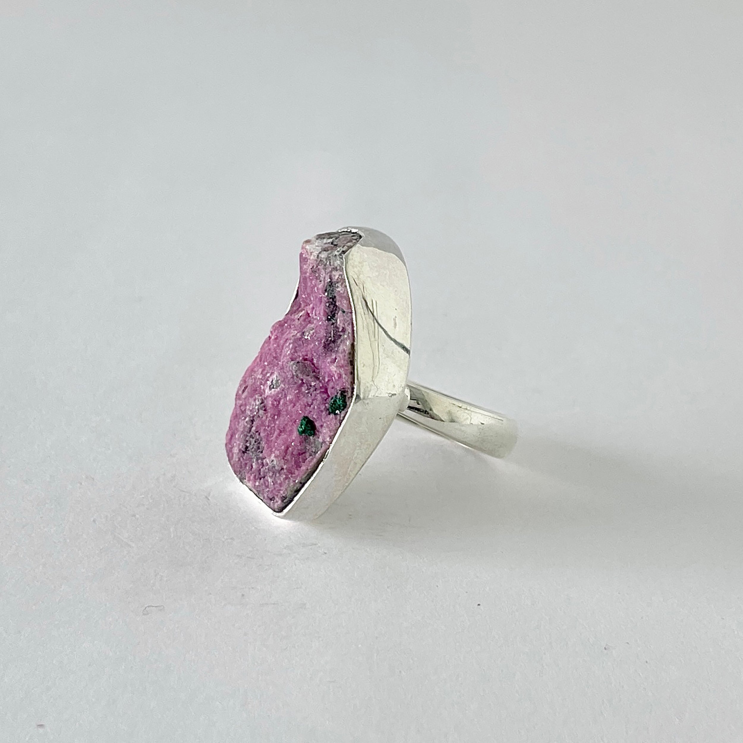 Cobalt Calcite Druzy Ring-(CBC-2-16)