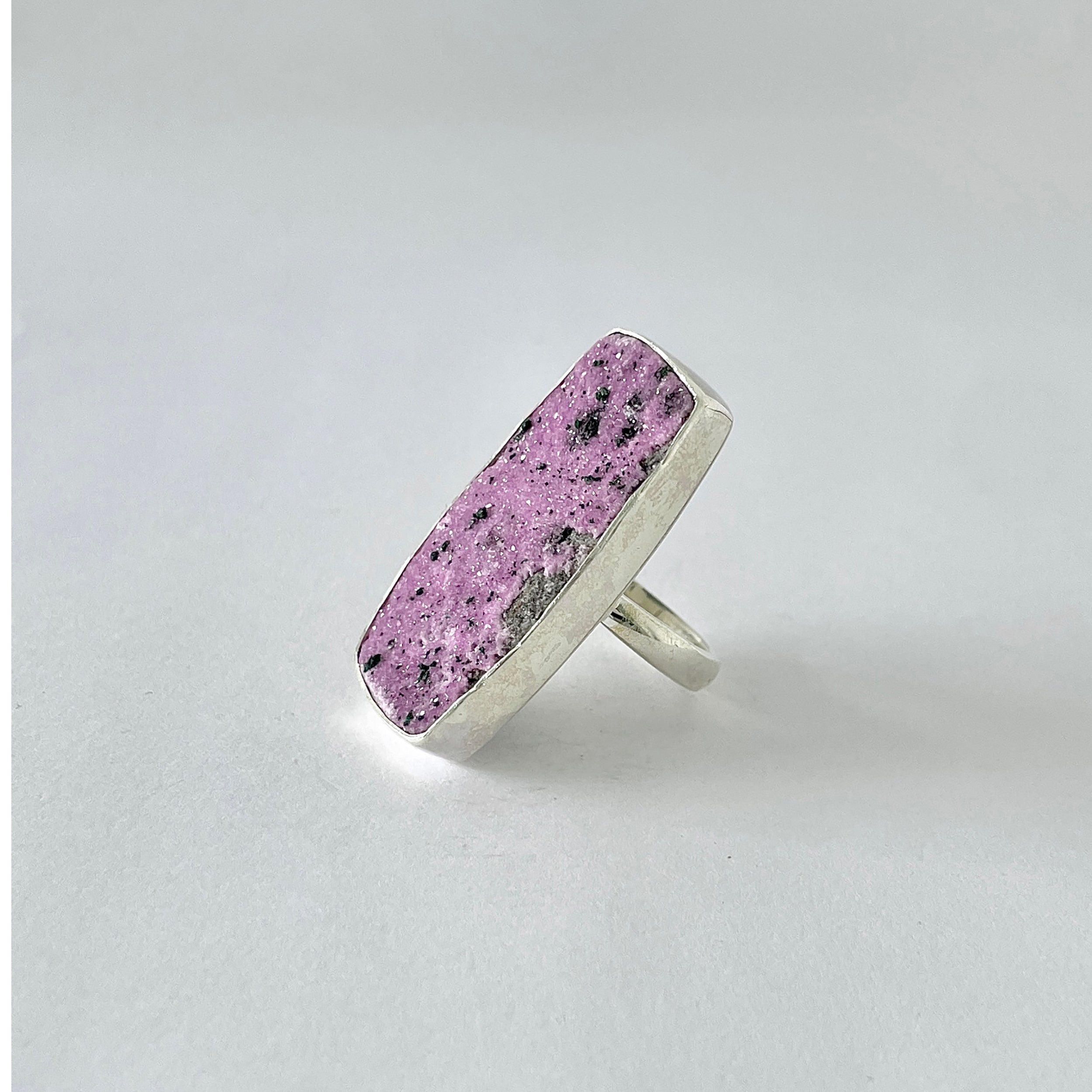 Cobalt Calcite Druzy Ring-(CBC-2-4)