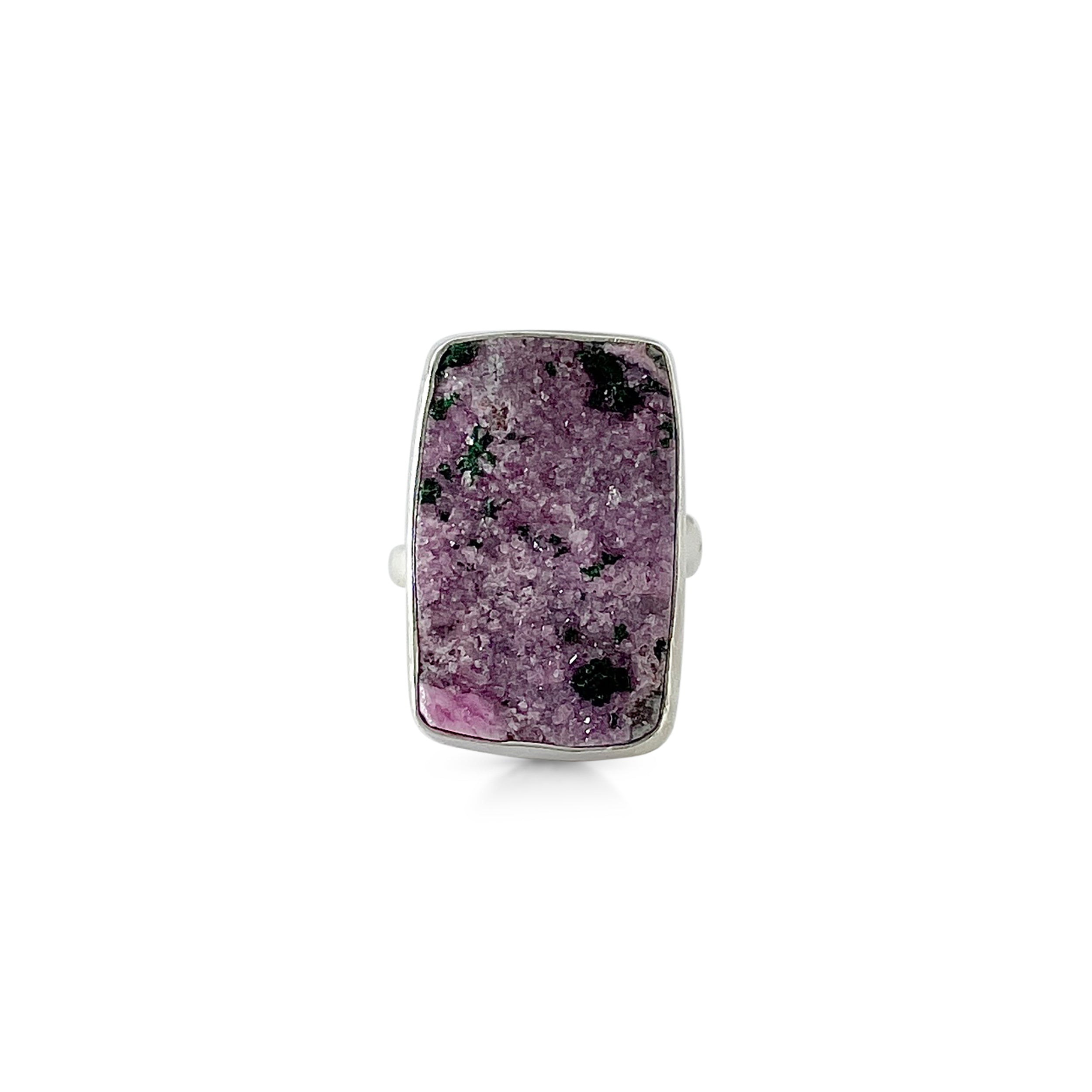 Cobalt Calcite Druzy Ring-(CBC-2-9)