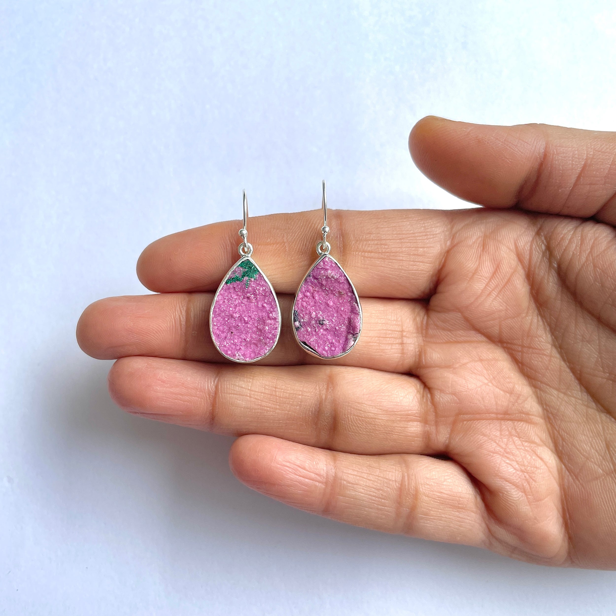 Cobalt Calcite Druzy Earring-(CBC-3-13)