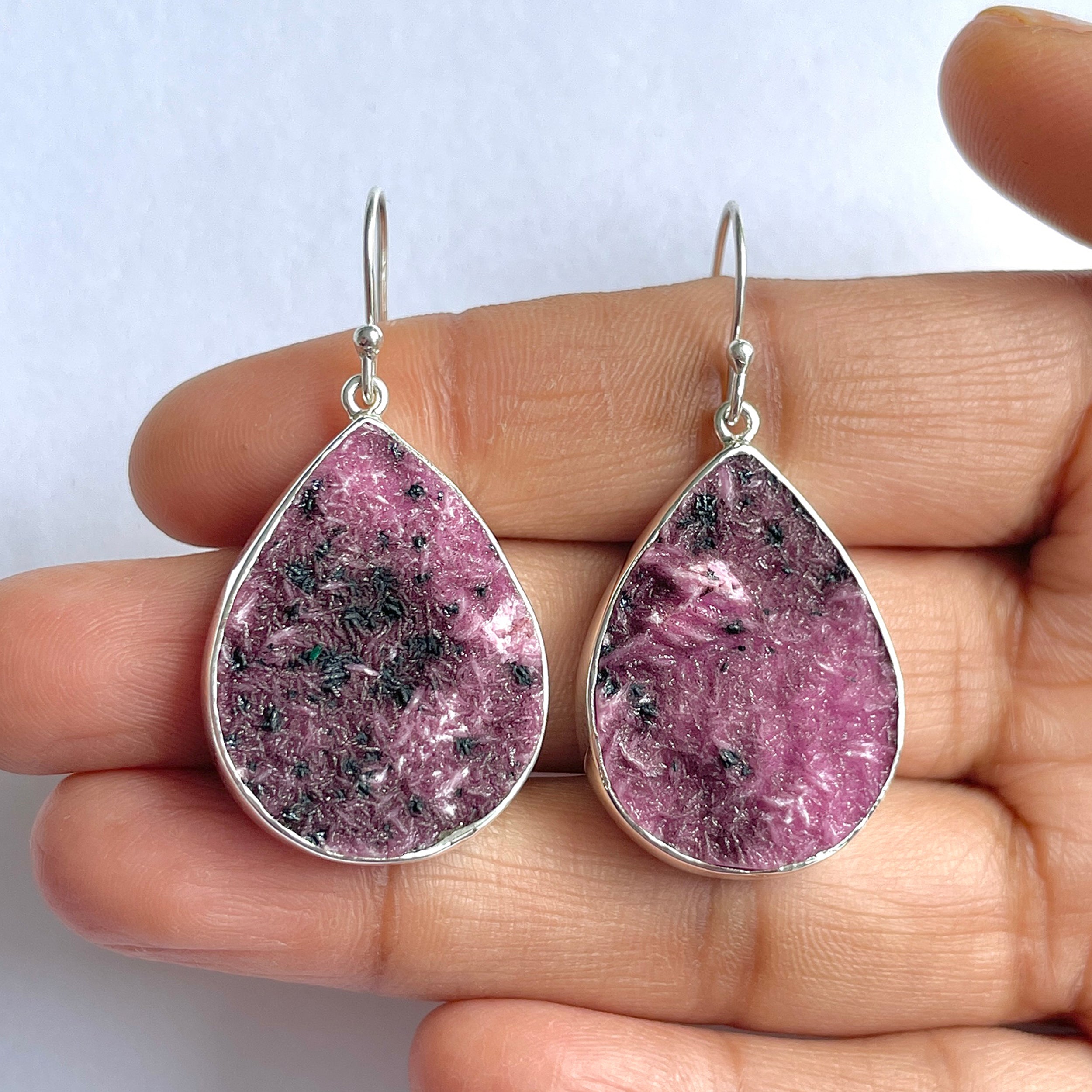 Cobalt Calcite Druzy Earring-(CBC-3-14)