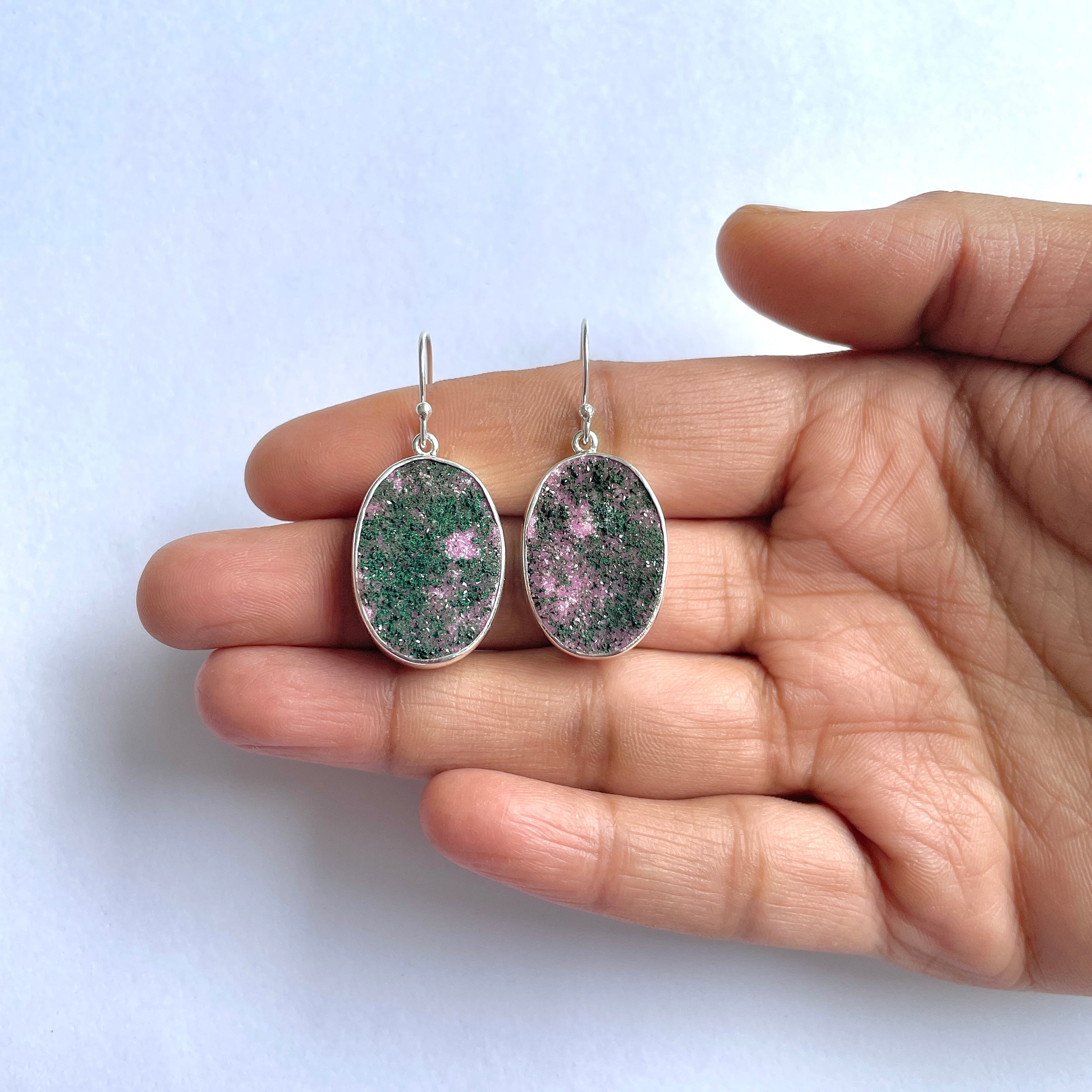 Cobalt Calcite Druzy Earring-(CBC-3-16)