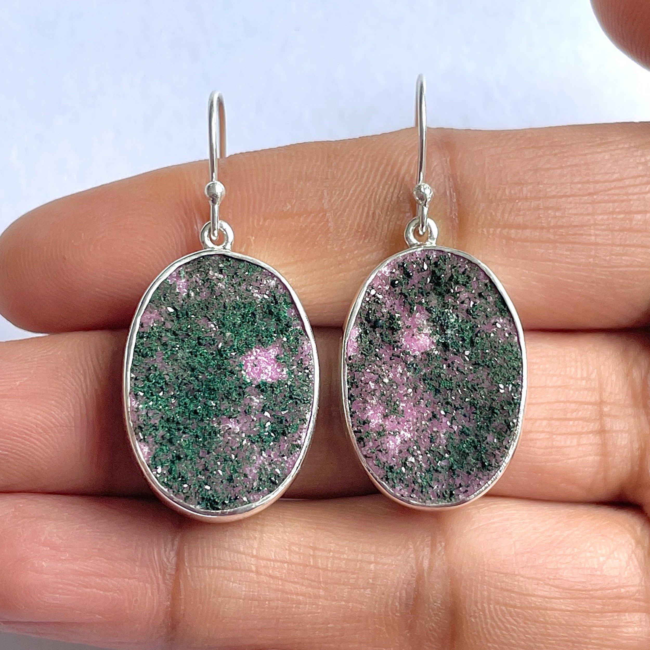 Cobalt Calcite Druzy Earring-(CBC-3-16)