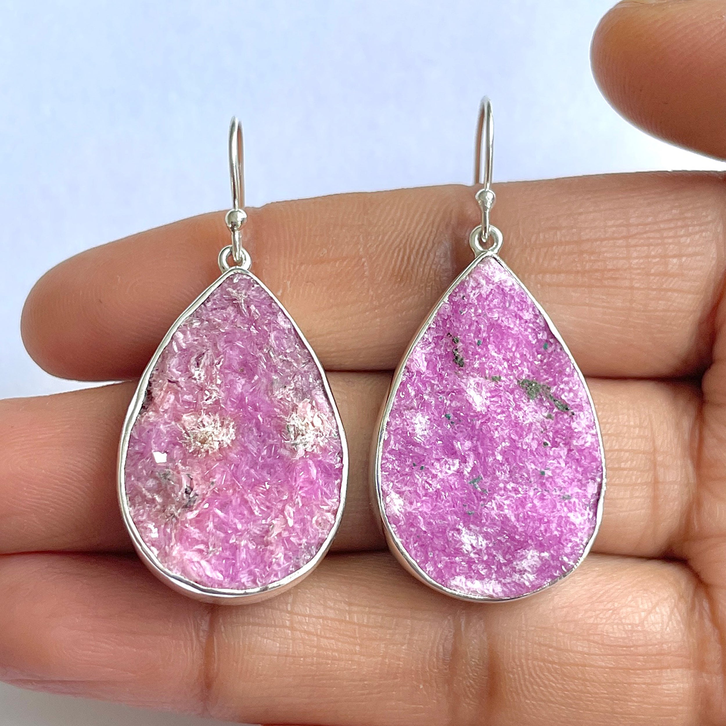 Cobalt Calcite Druzy Earring-(CBC-3-3)