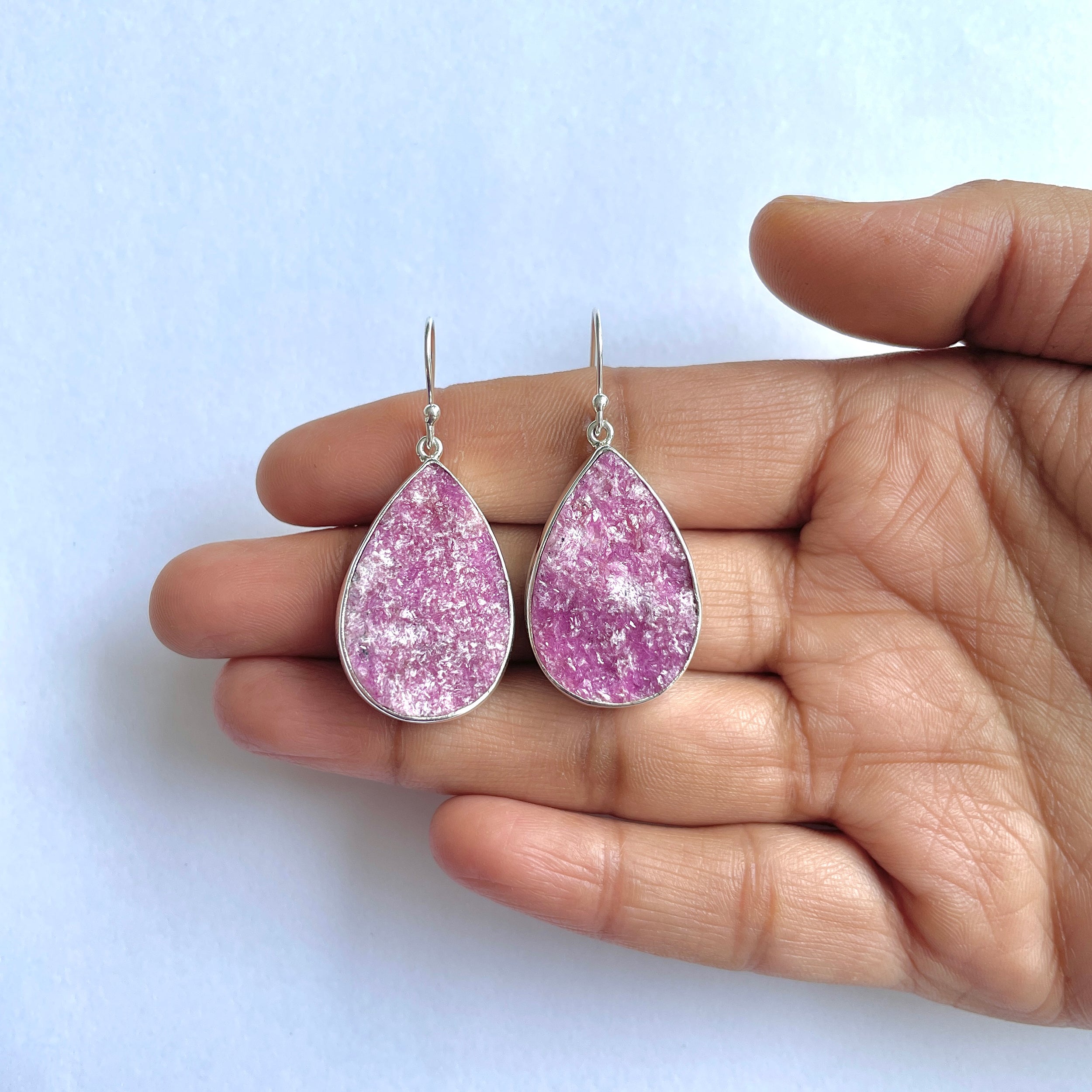 Cobalt Calcite Druzy Earring-(CBC-3-9)