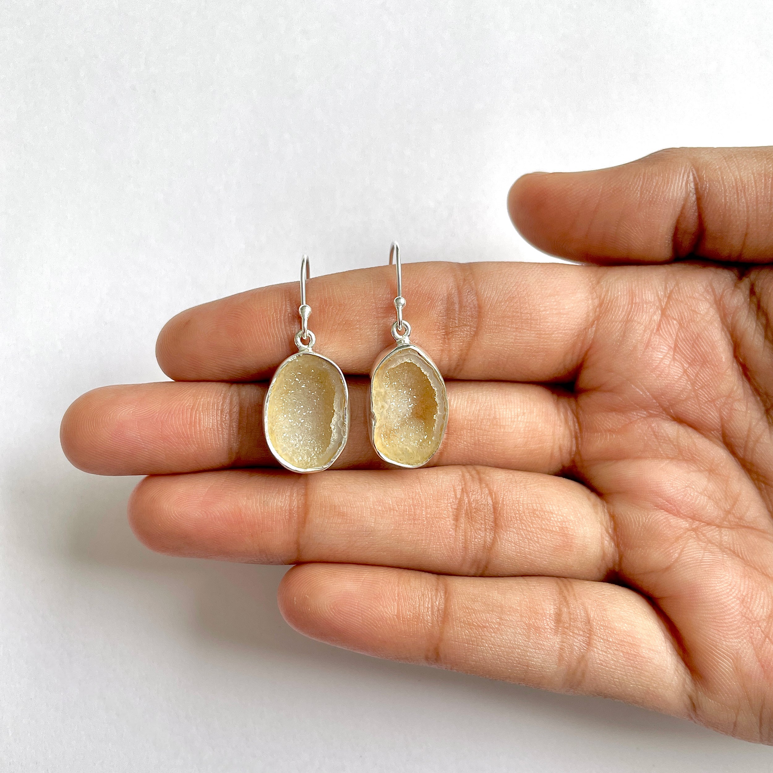 Coconut Geode Earring-(CCG-3-19)