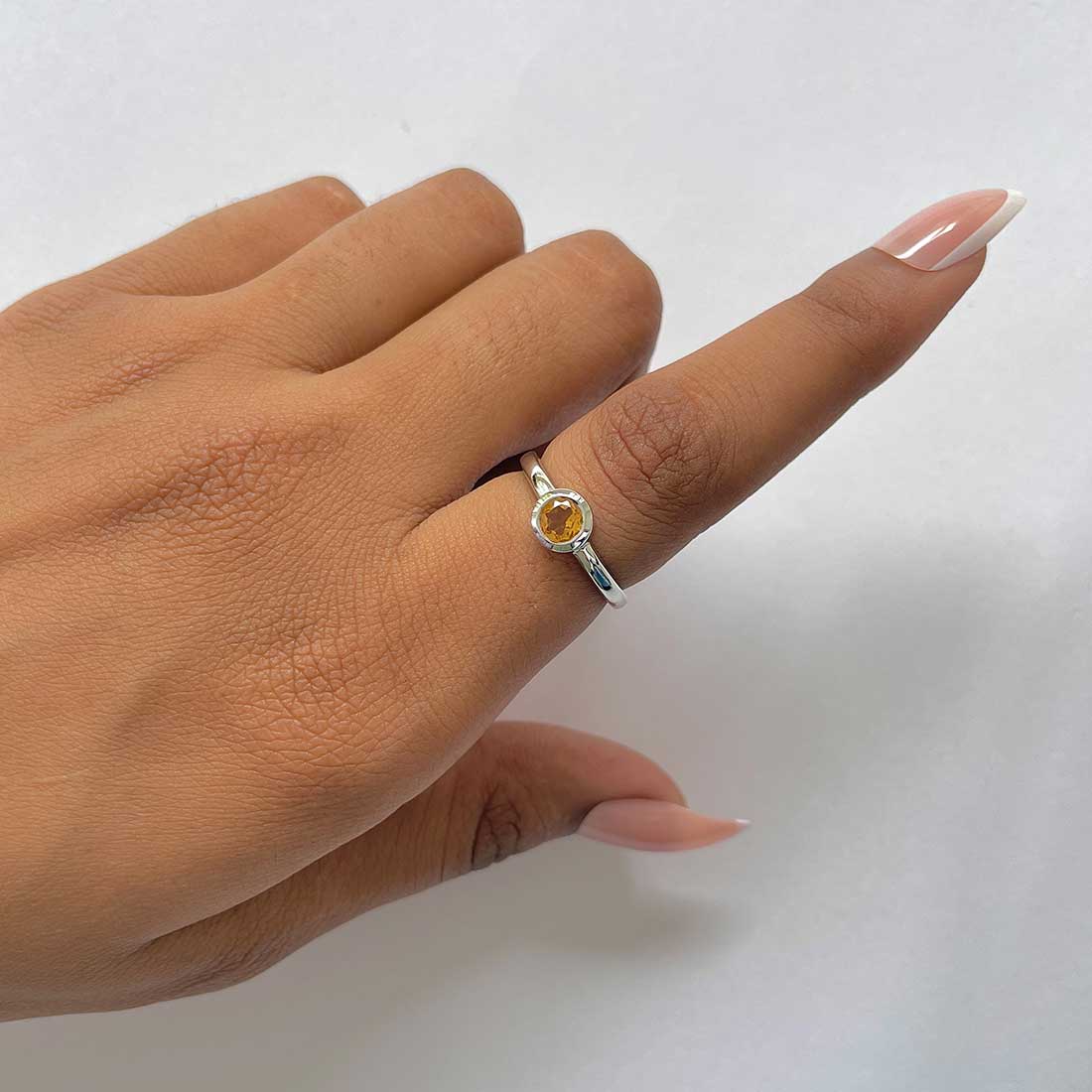 Citrine Ring-(CIT-RDR-4029.)