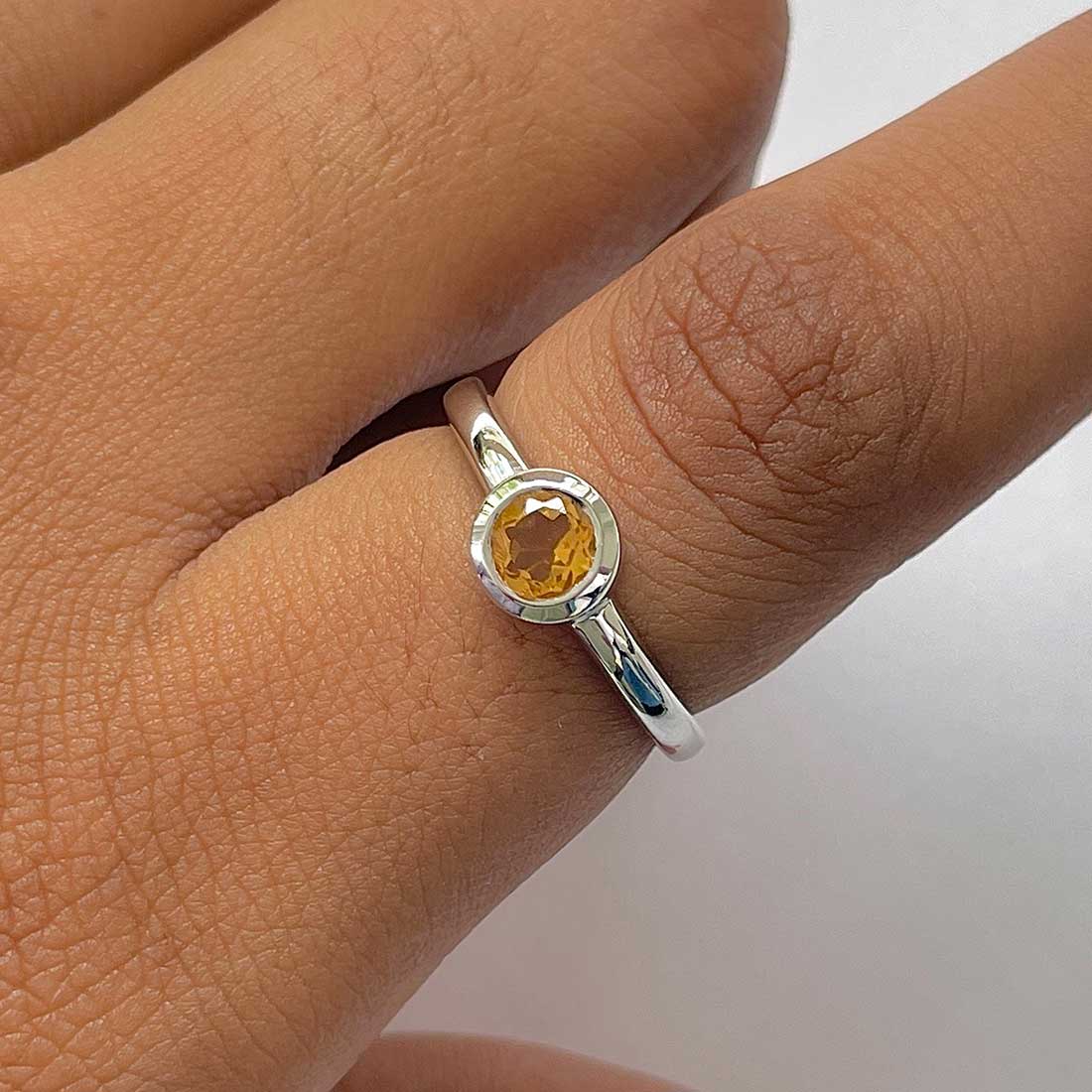 Citrine Ring-(CIT-RDR-4029.)